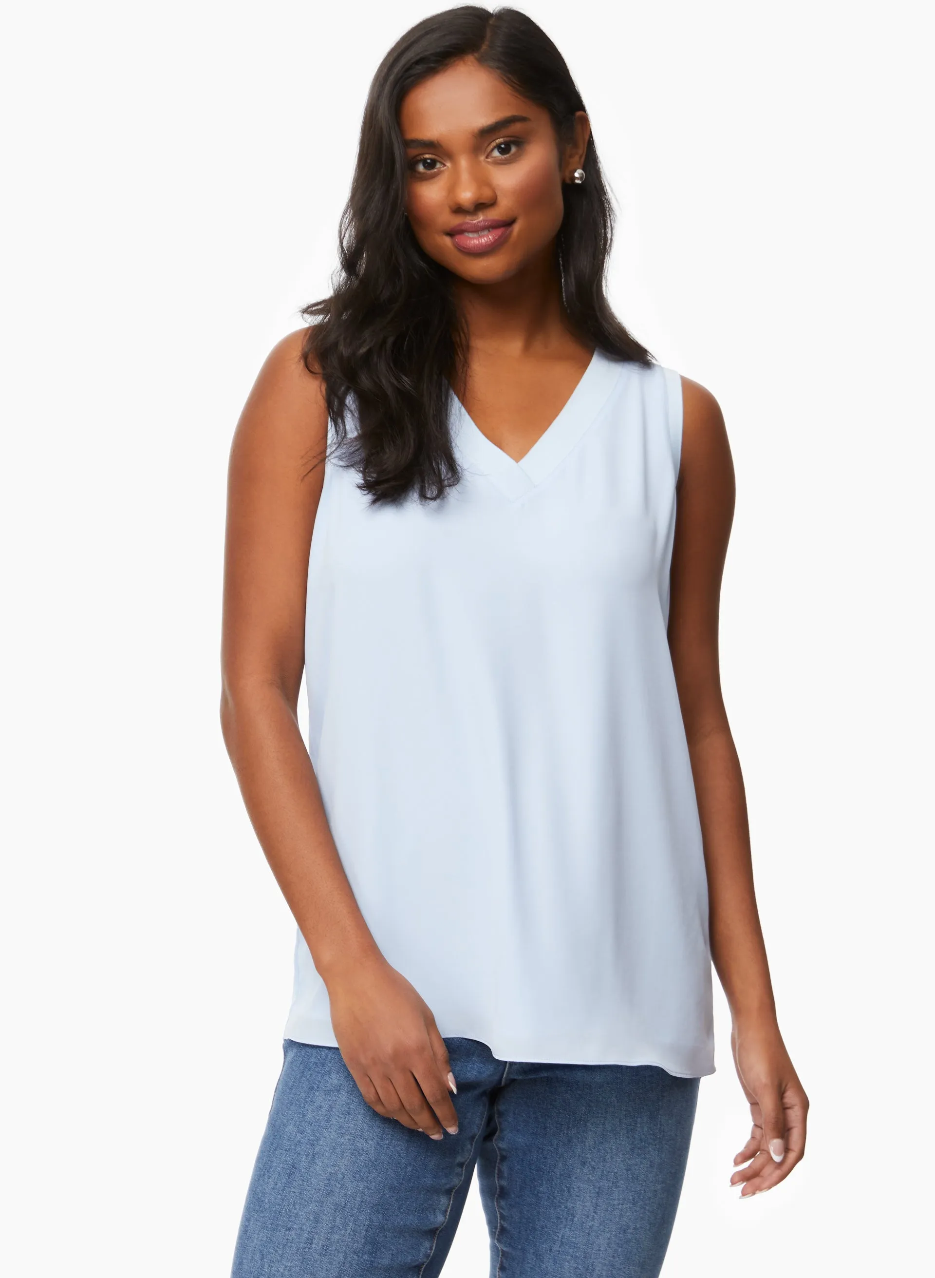 Sleeveless V-Neck Blouse sold by Laura