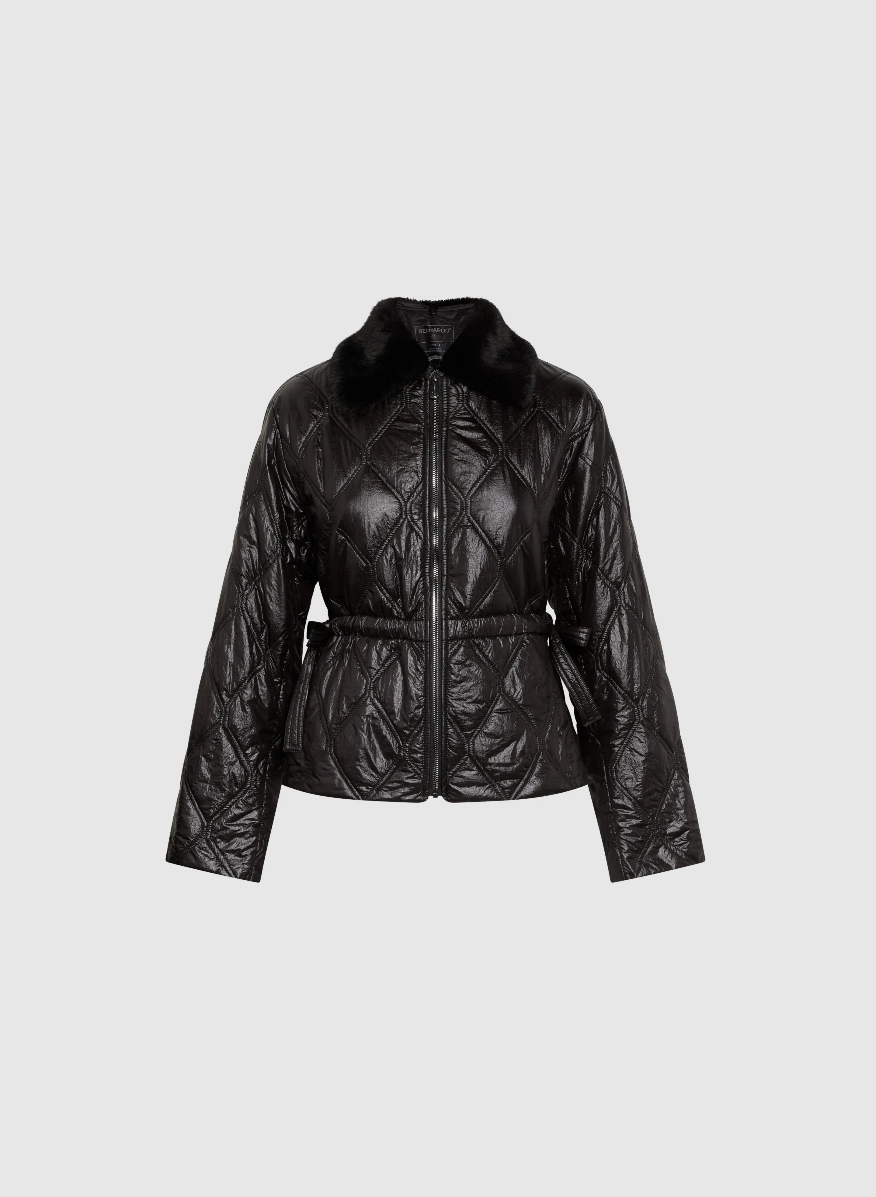 Removable Faux Fur Collar Jacket sold by Laura product image thumbnail 5