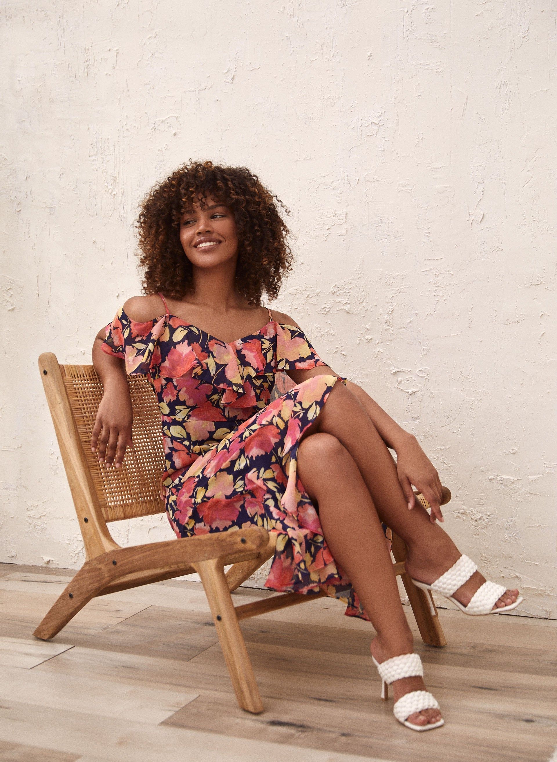 Ruffle Detail Floral Print Dress sold by Laura product image thumbnail 5