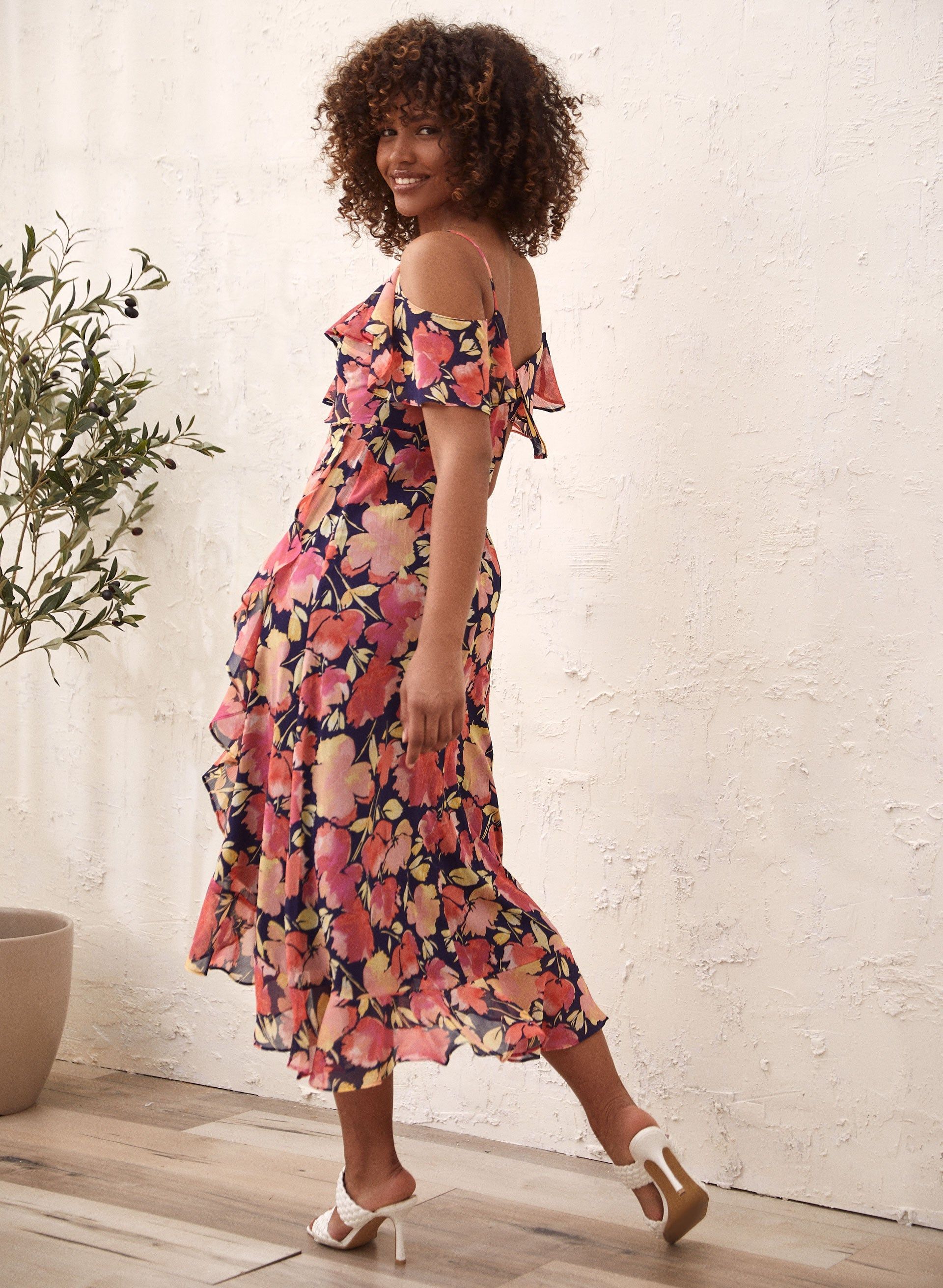 Ruffle Detail Floral Print Dress sold by Laura product image thumbnail 3