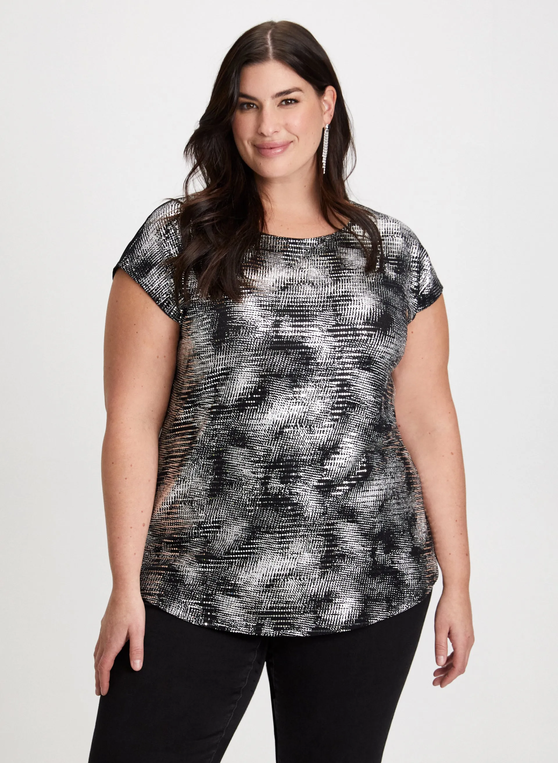 Abstract Metallic Print Top sold by Laura product image thumbnail 5