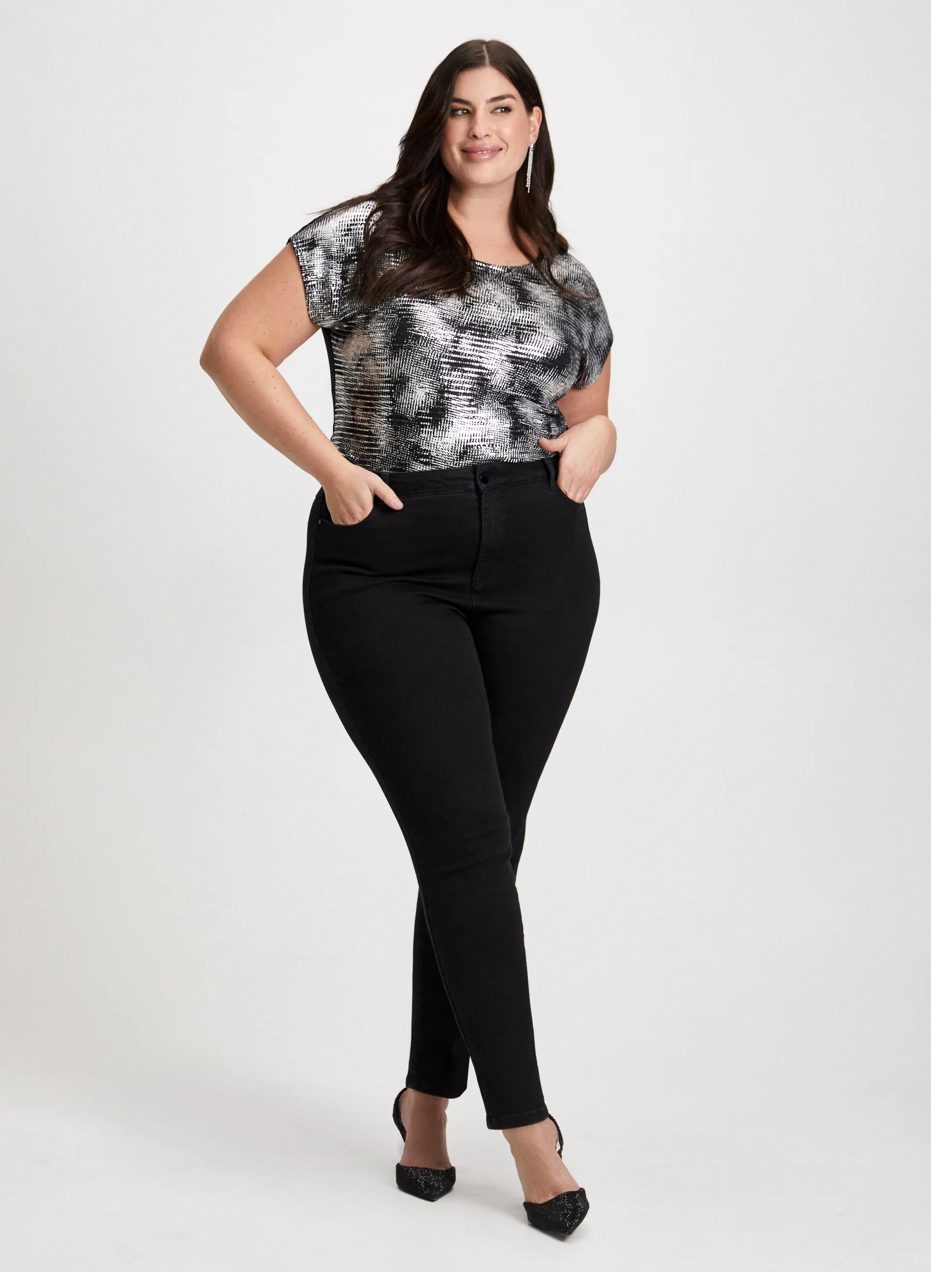 Abstract Metallic Print Top sold by Laura product image thumbnail 3