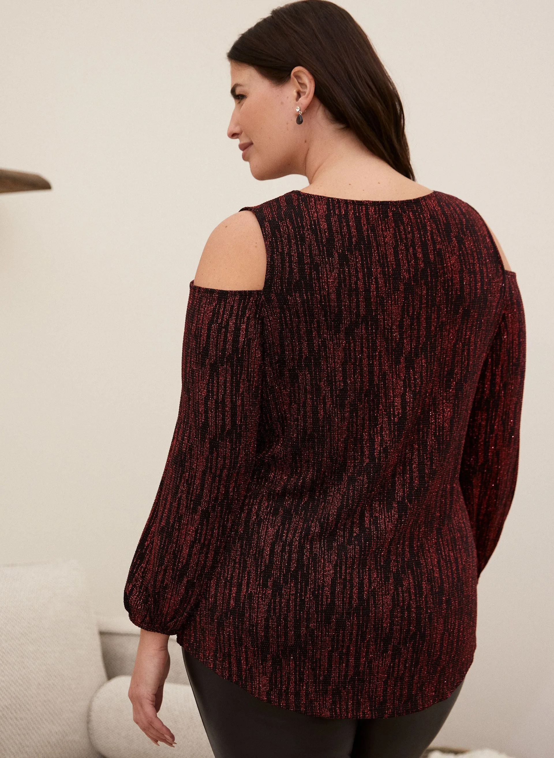 Metallic Open Shoulder Top sold by Laura product image thumbnail 3