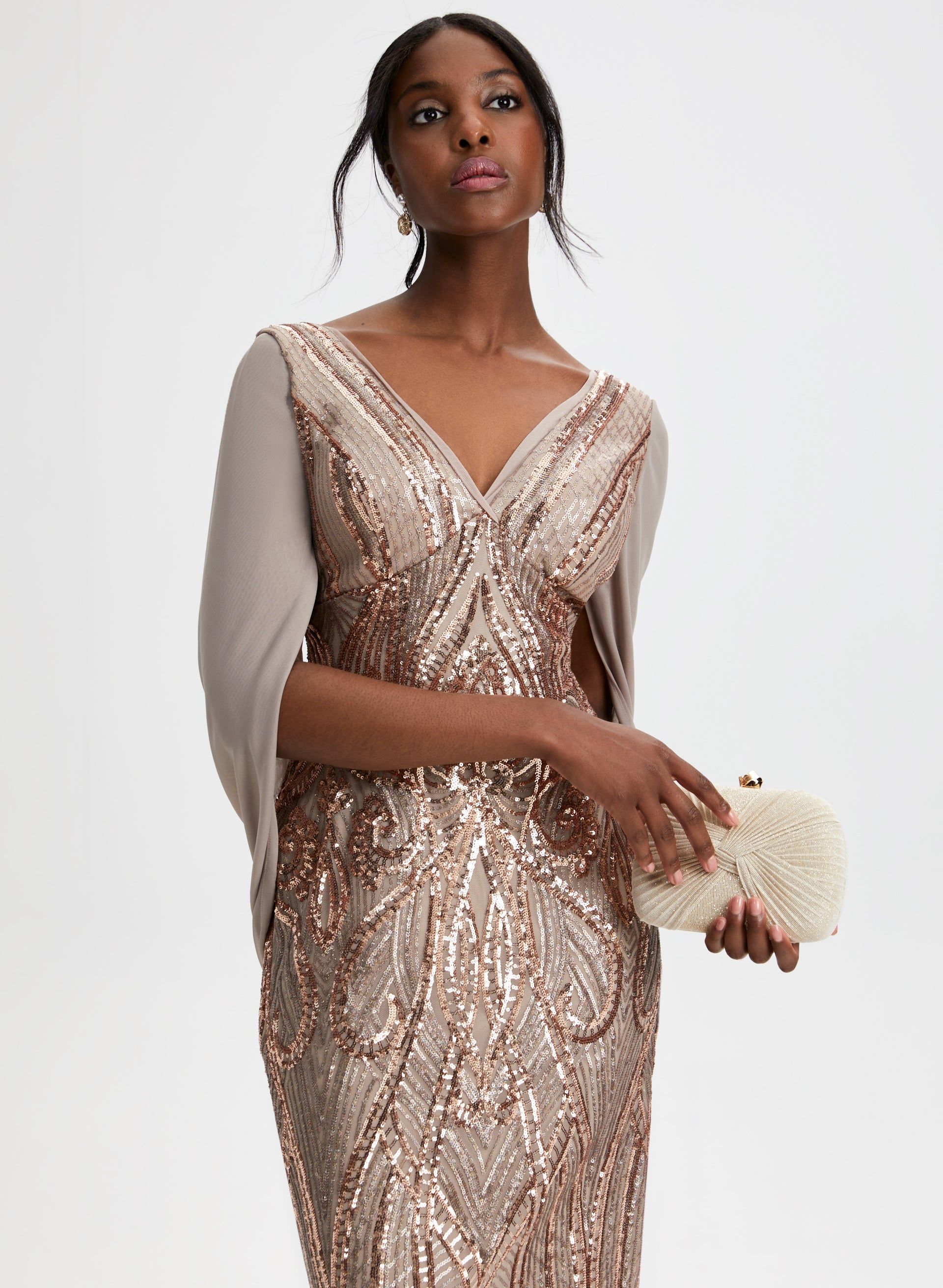 Drape Back Sequin Dress sold by Laura product image thumbnail 5