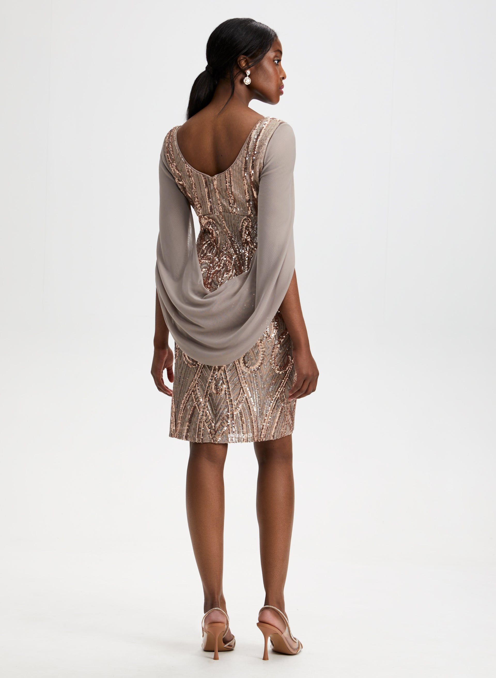 Drape Back Sequin Dress sold by Laura product image thumbnail 2