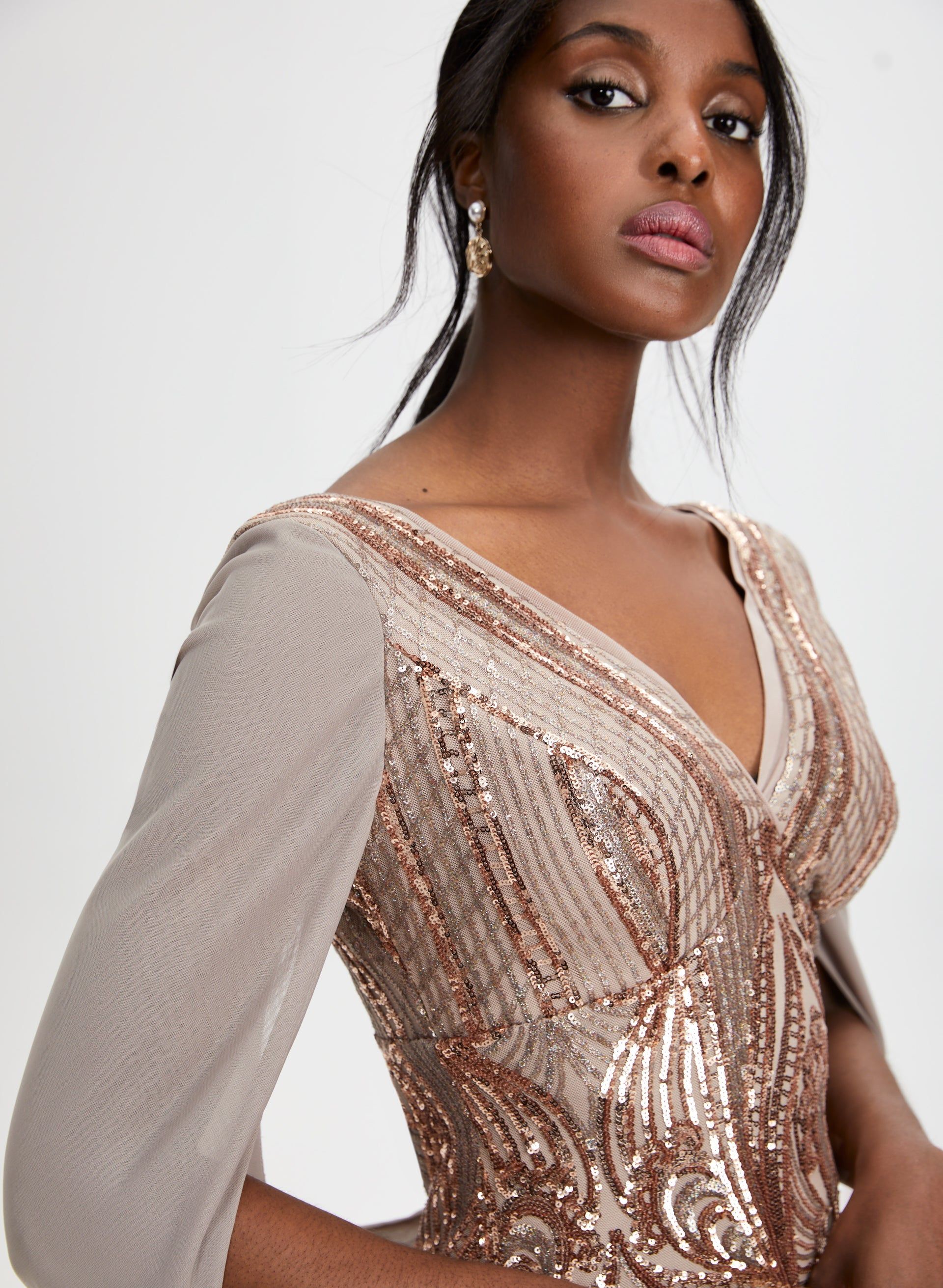 Drape Back Sequin Dress sold by Laura product image thumbnail 4
