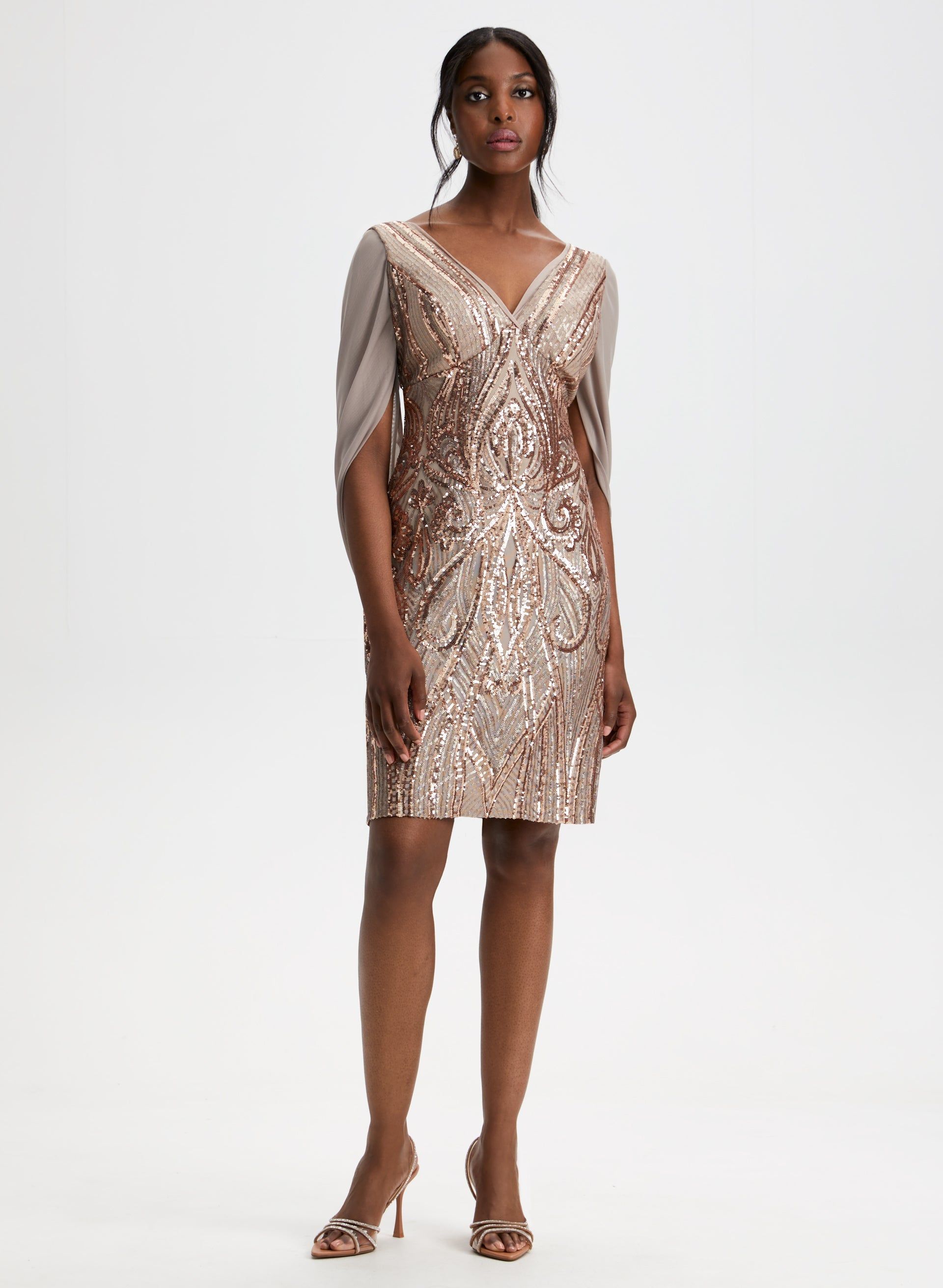 Drape Back Sequin Dress sold by Laura