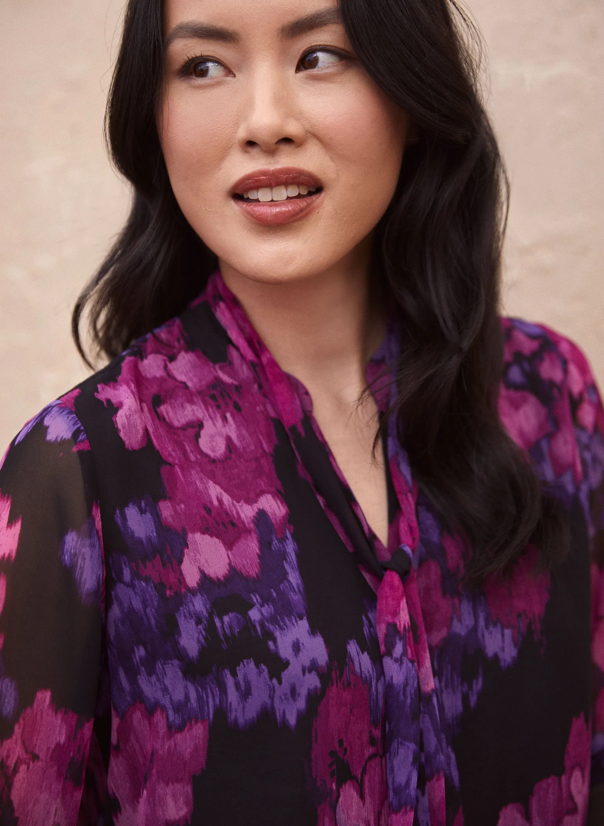 Blurred Floral Print Blouse sold by Laura product image thumbnail 2