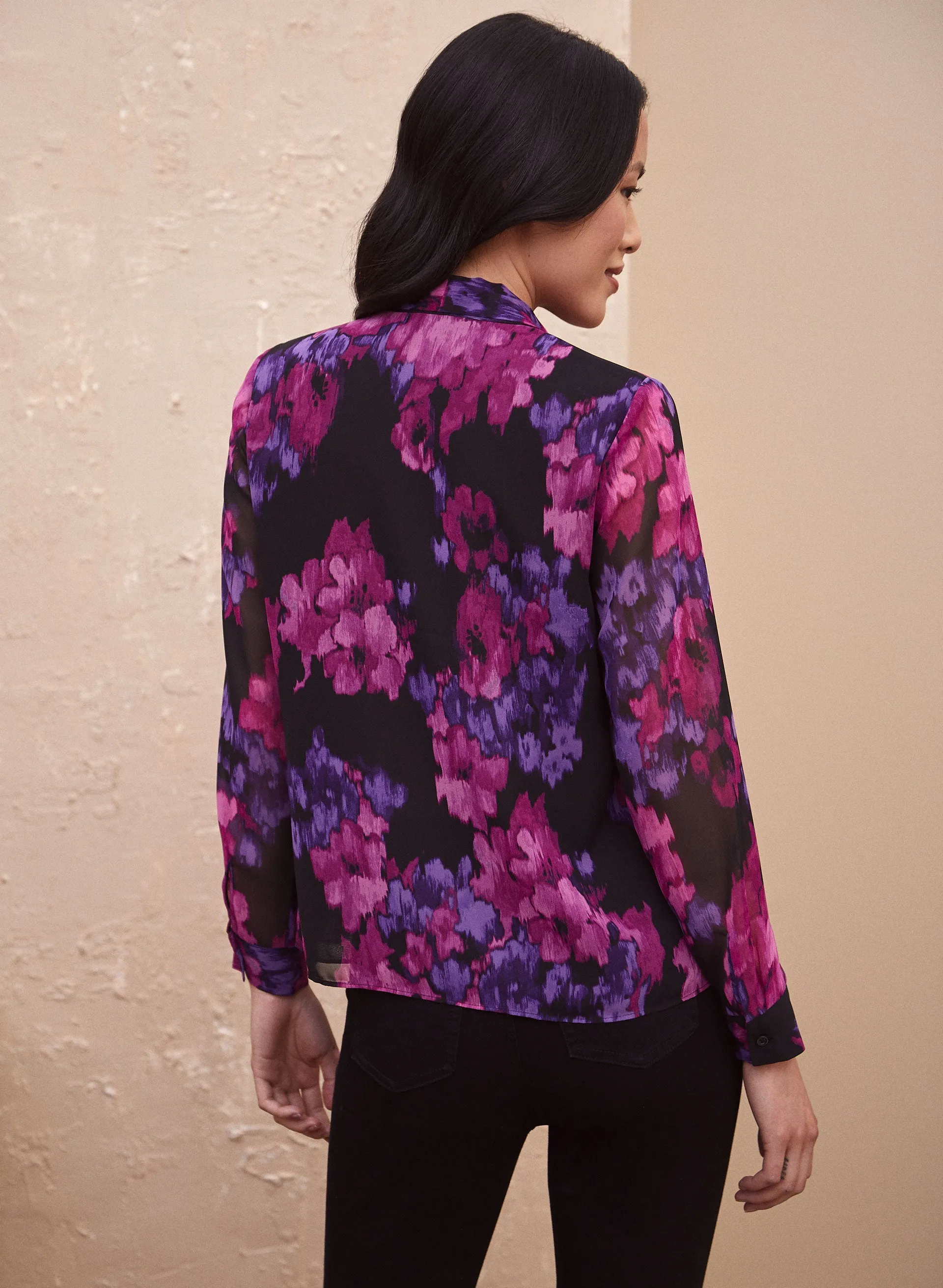 Blurred Floral Print Blouse sold by Laura product image thumbnail 3