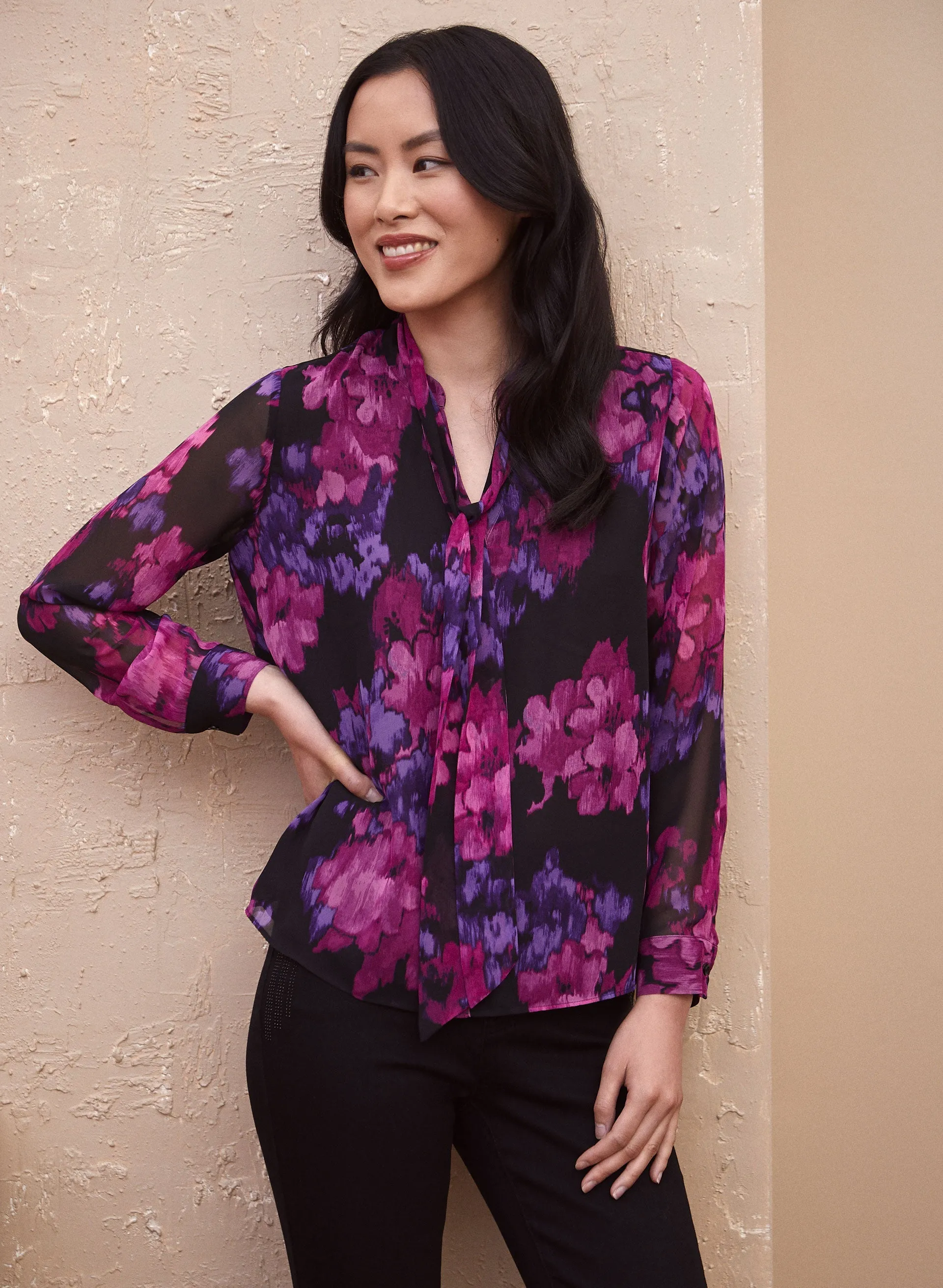 Blurred Floral Print Blouse sold by Laura