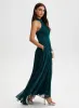 Metallic Crinkle Halter Neck Dress sold by Laura
