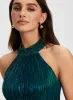 Metallic Crinkle Halter Neck Dress sold by Laura