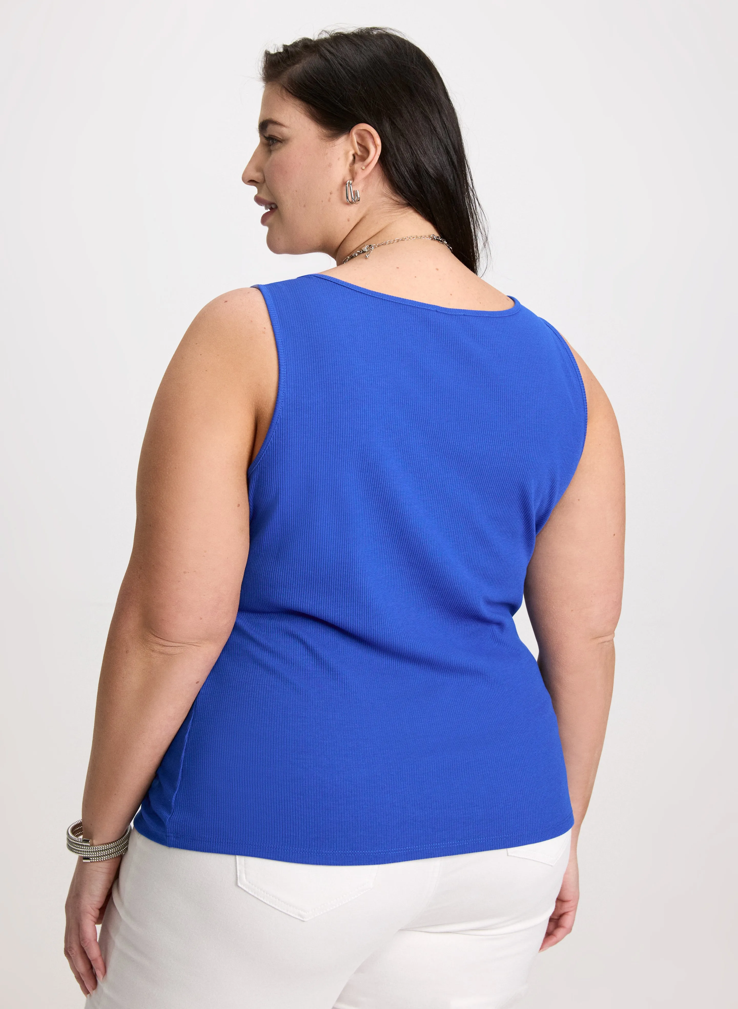 Lace-Up Ribbed Tank sold by Laura product image thumbnail 4