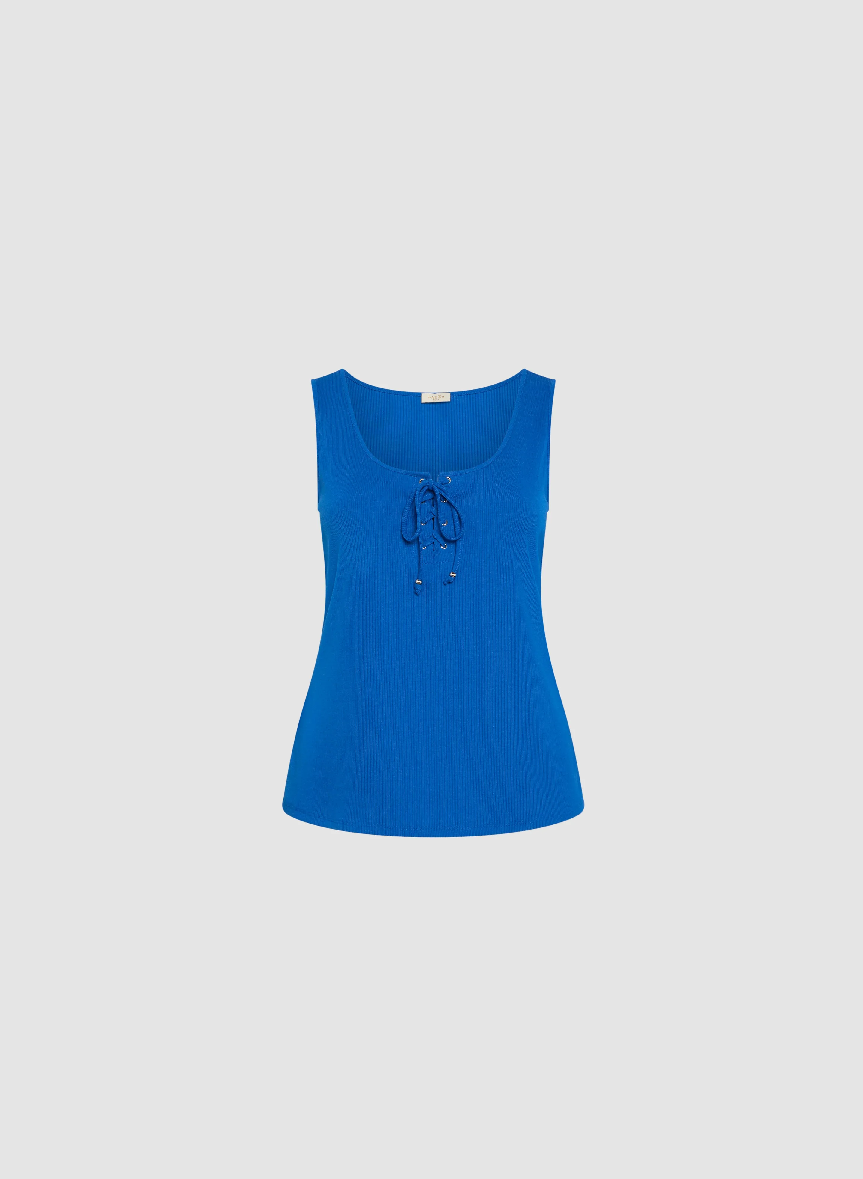 Lace-Up Ribbed Tank sold by Laura product image thumbnail 5