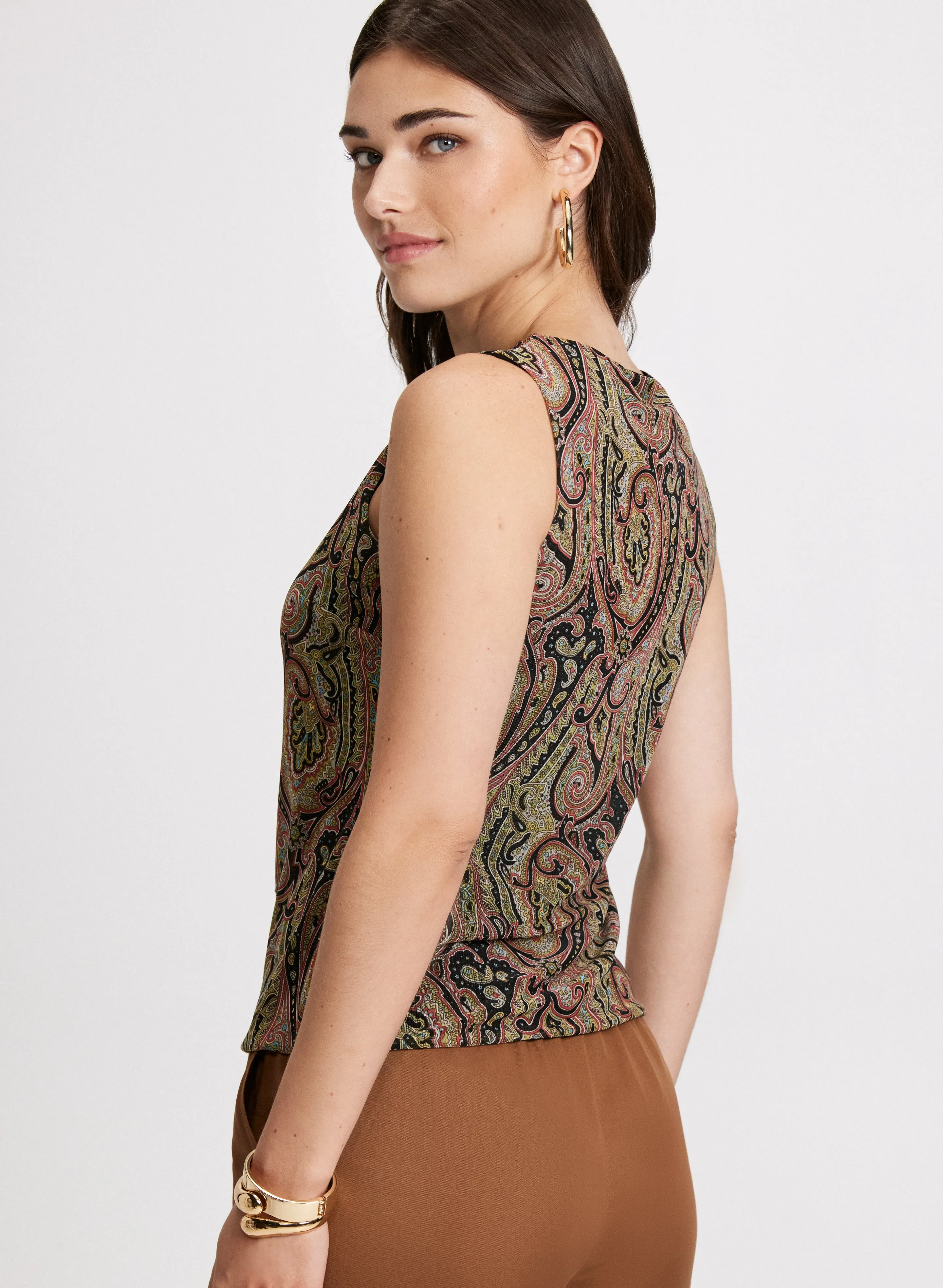 Paisley Print Ruffle Detail Top sold by Laura product image thumbnail 4