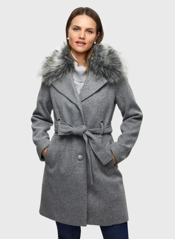 Stretch Wool Blend Coat sold by Laura