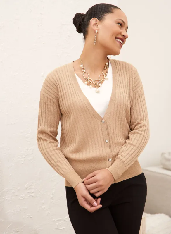 Button Front Cardigan sold by Laura