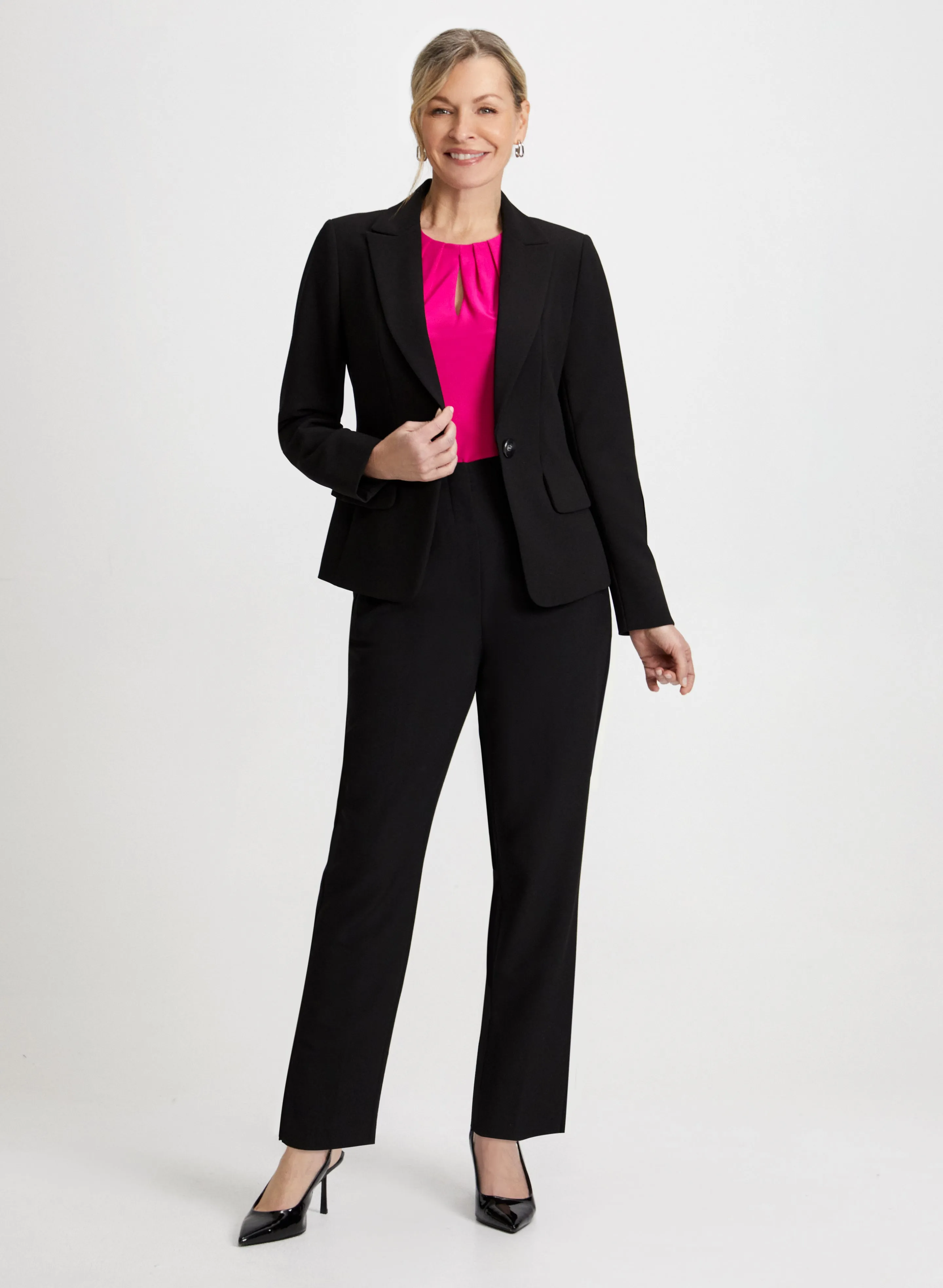 Single Button Blazer & City Fit Pants sold by Laura