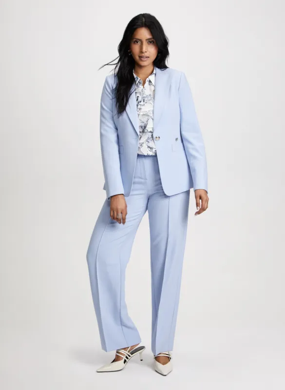 Single Button Jacket & Wide Leg Pants sold by Laura