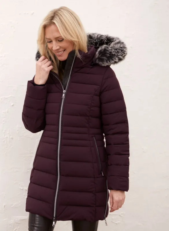 Stretch Vegan Down Coat sold by Laura