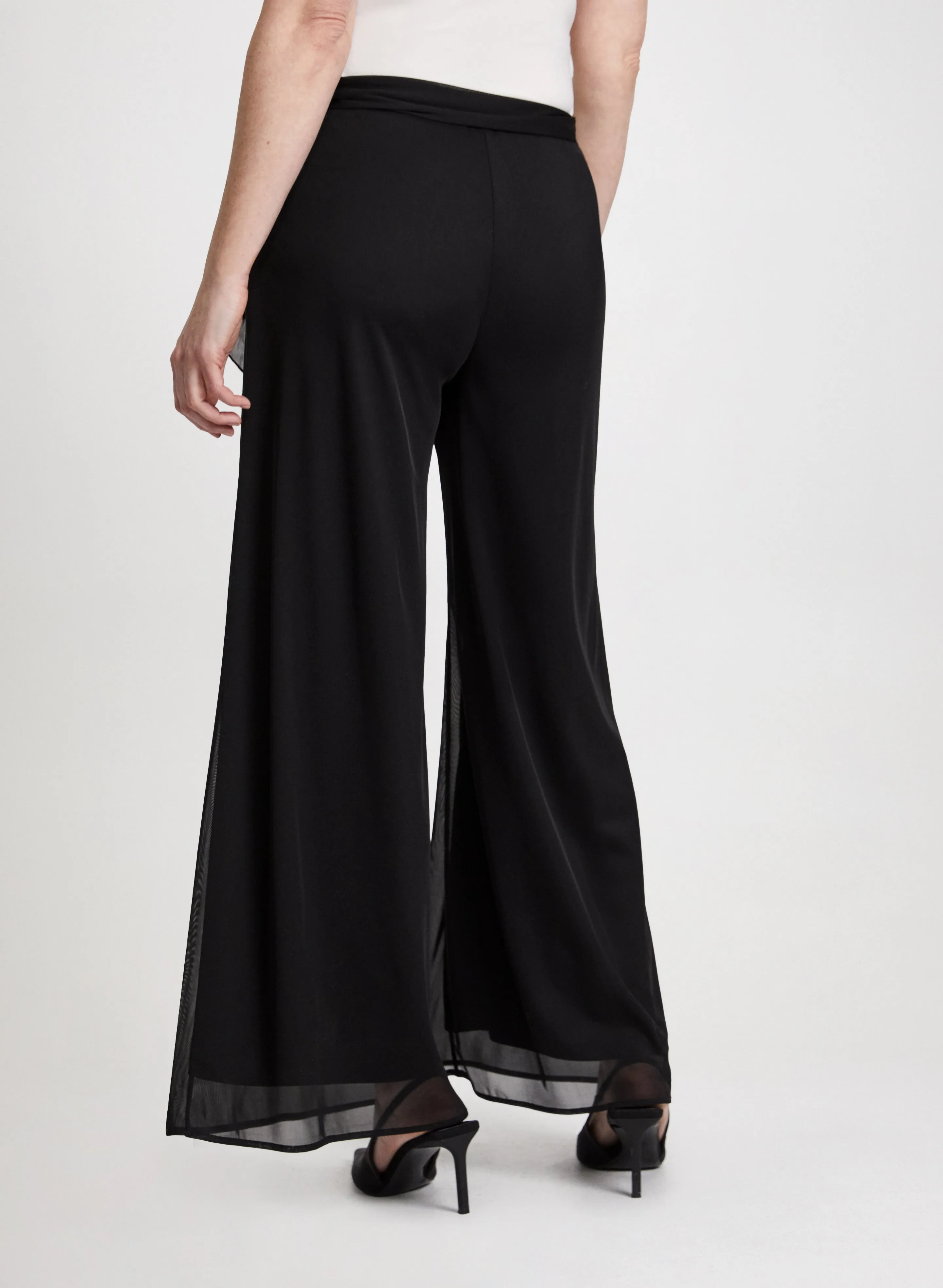 Olivia Mesh Overlay Wide-Leg Pants - Regular sold by Laura product image thumbnail 2