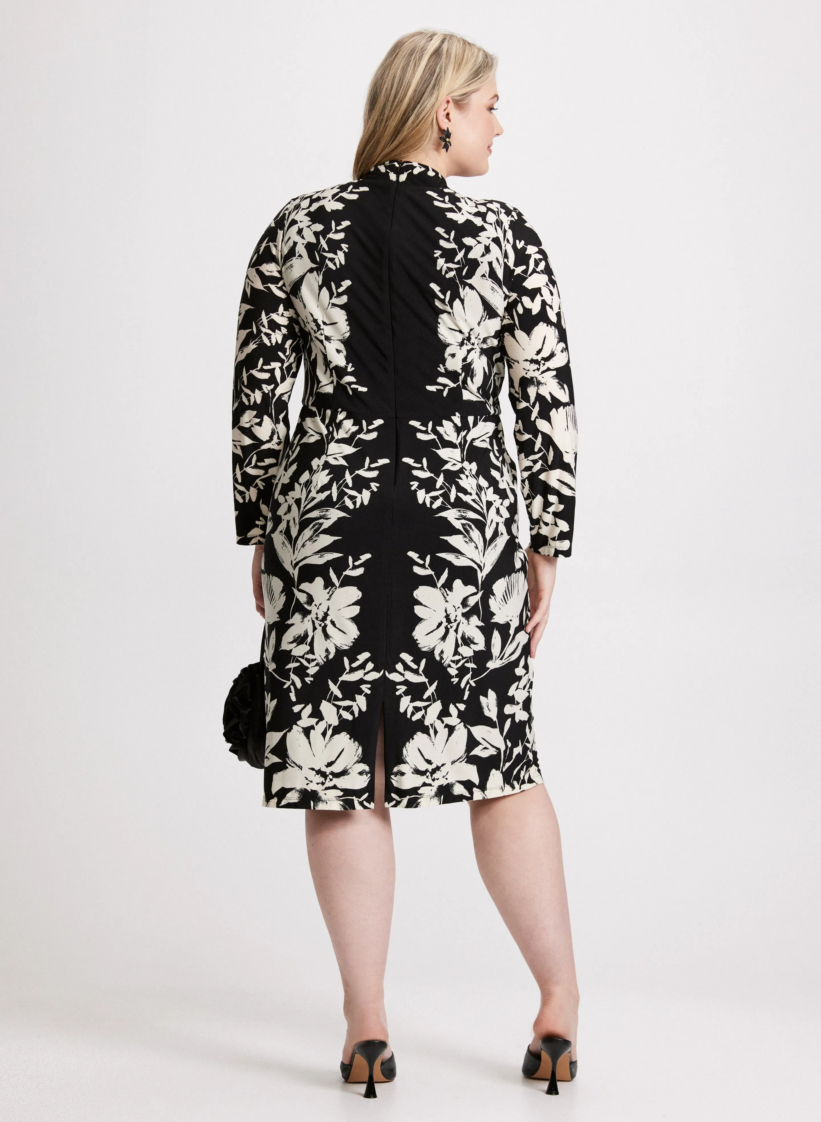 Floral Placement Print Dress sold by Laura product image thumbnail 3