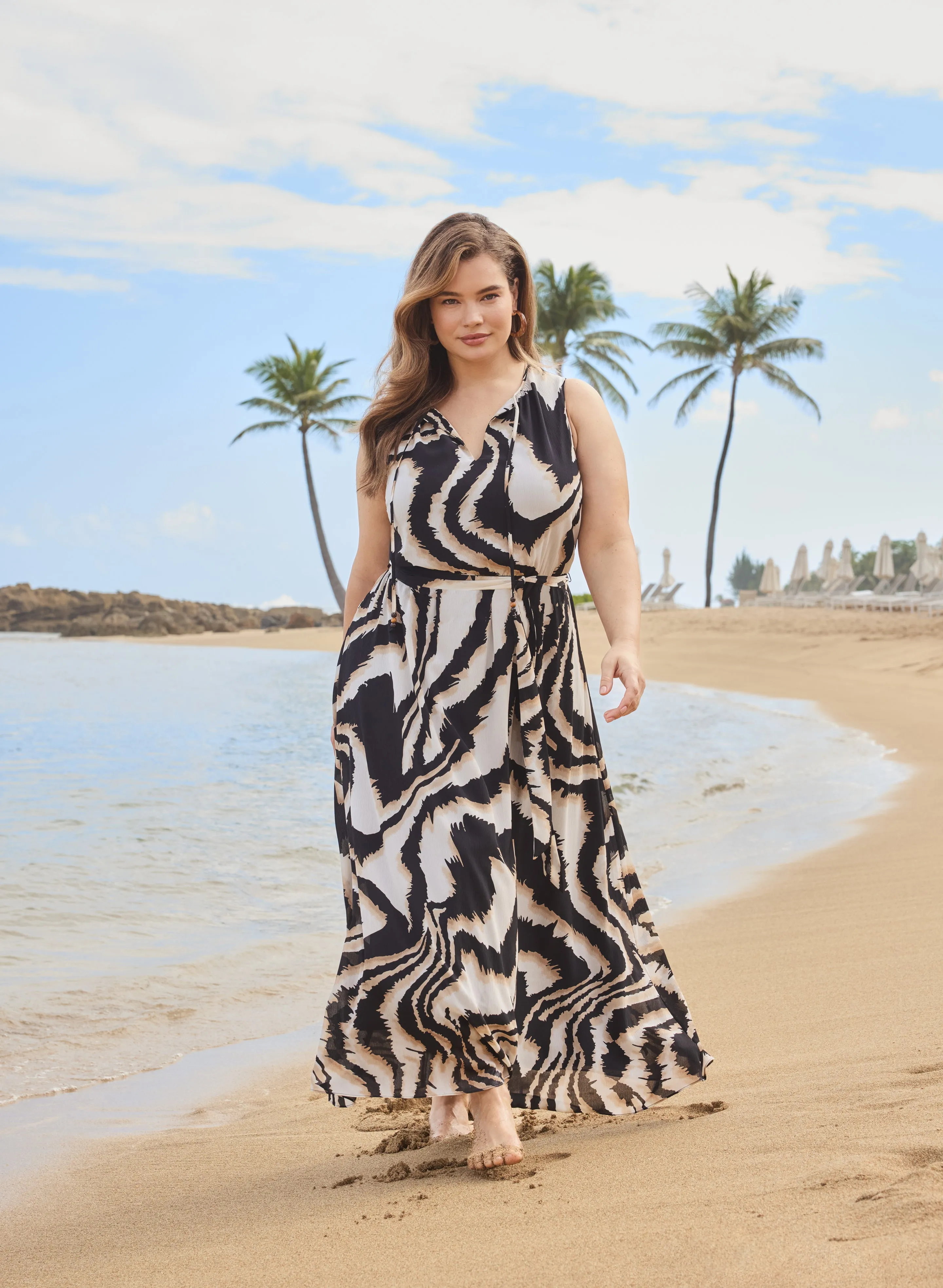 Belted Animal Print Maxi Dress sold by Laura product image thumbnail 2