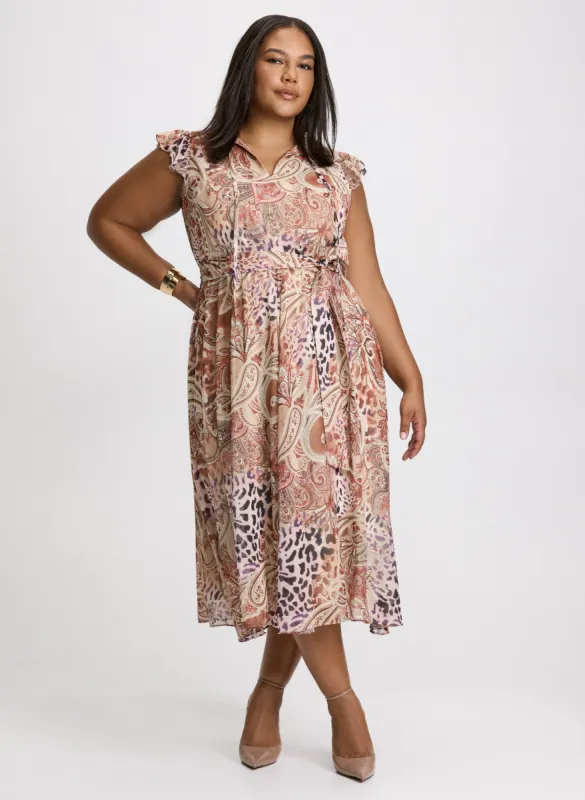 Paisley Print Chiffon Dress made by Laura
