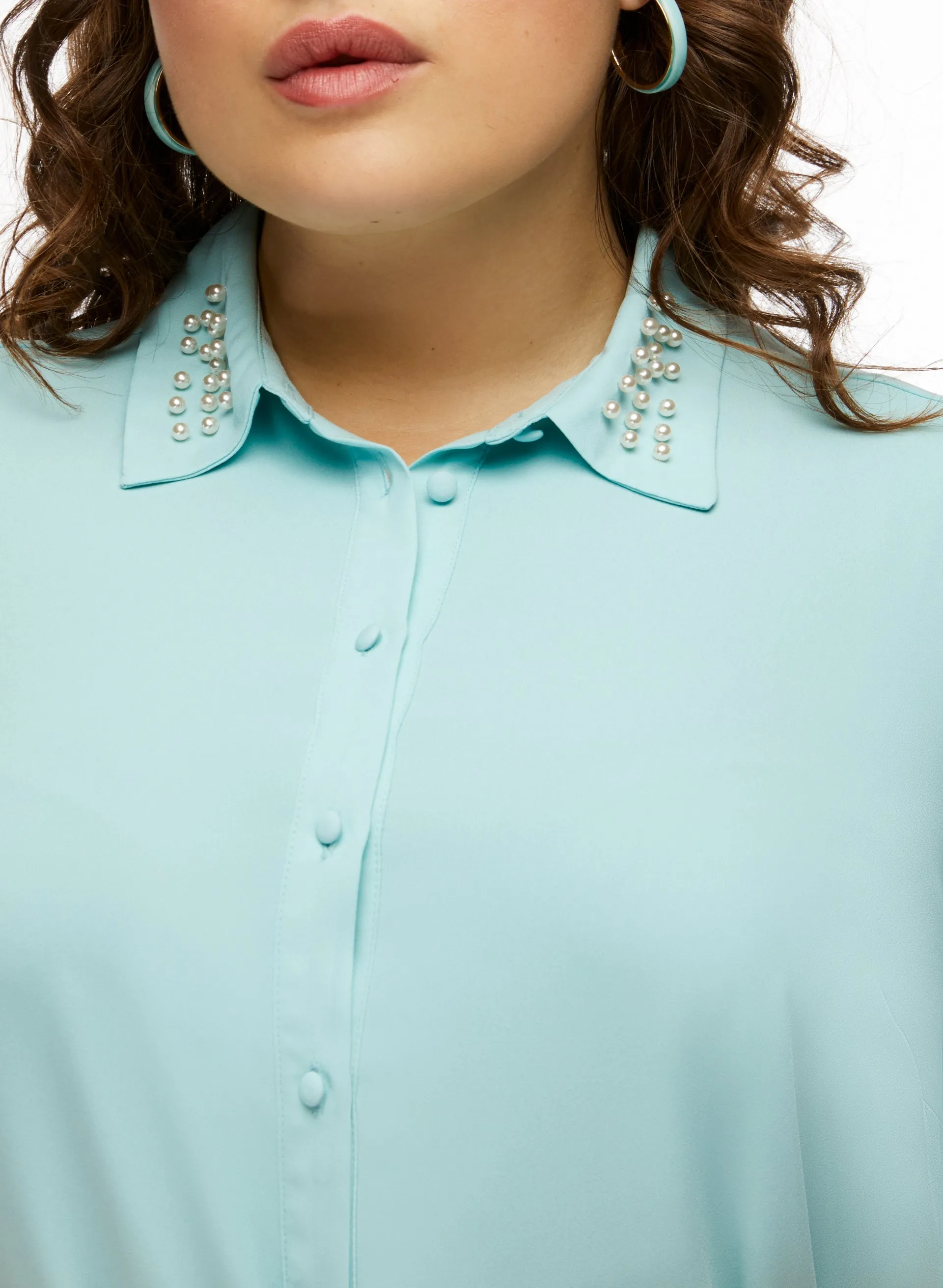 Pearl Detail Button Down Blouse sold by Laura product image thumbnail 2