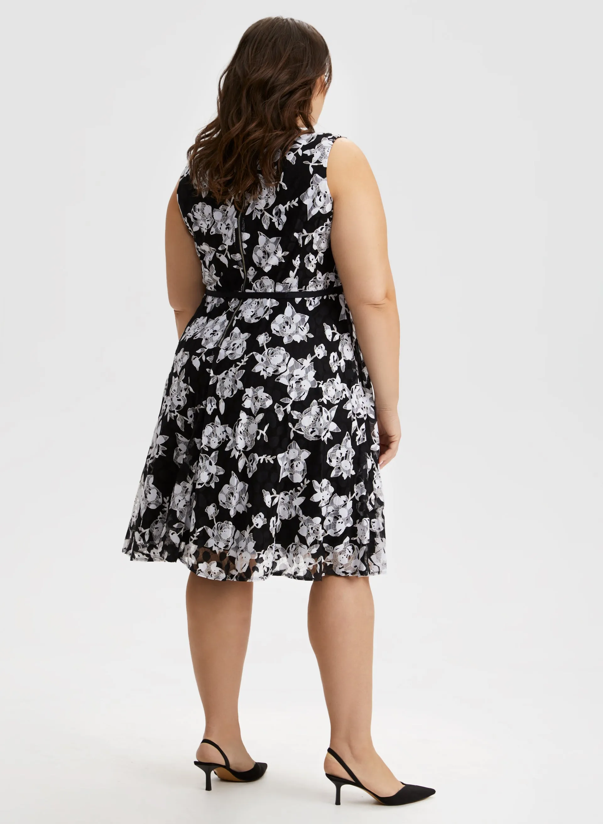Floral Print Ribbon Belt Dress sold by Laura product image thumbnail 4