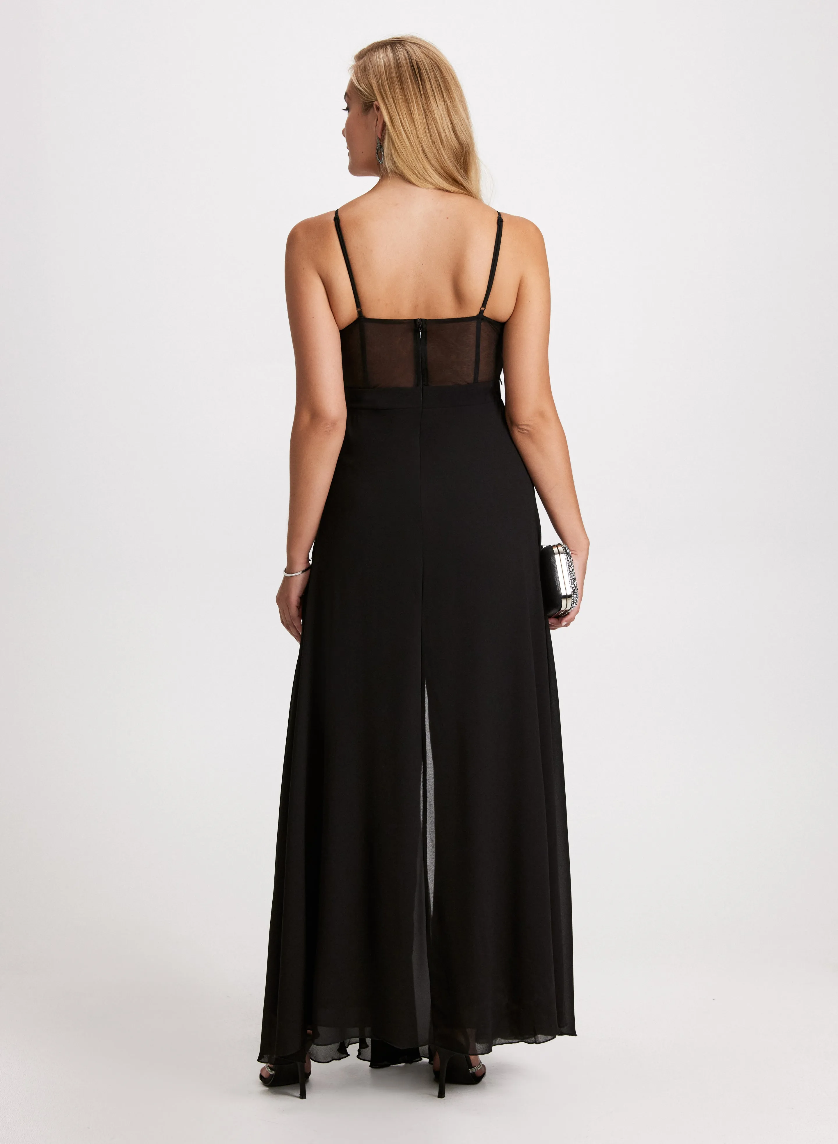 Mesh Detail Georgette Jumpsuit sold by Laura product image thumbnail 3