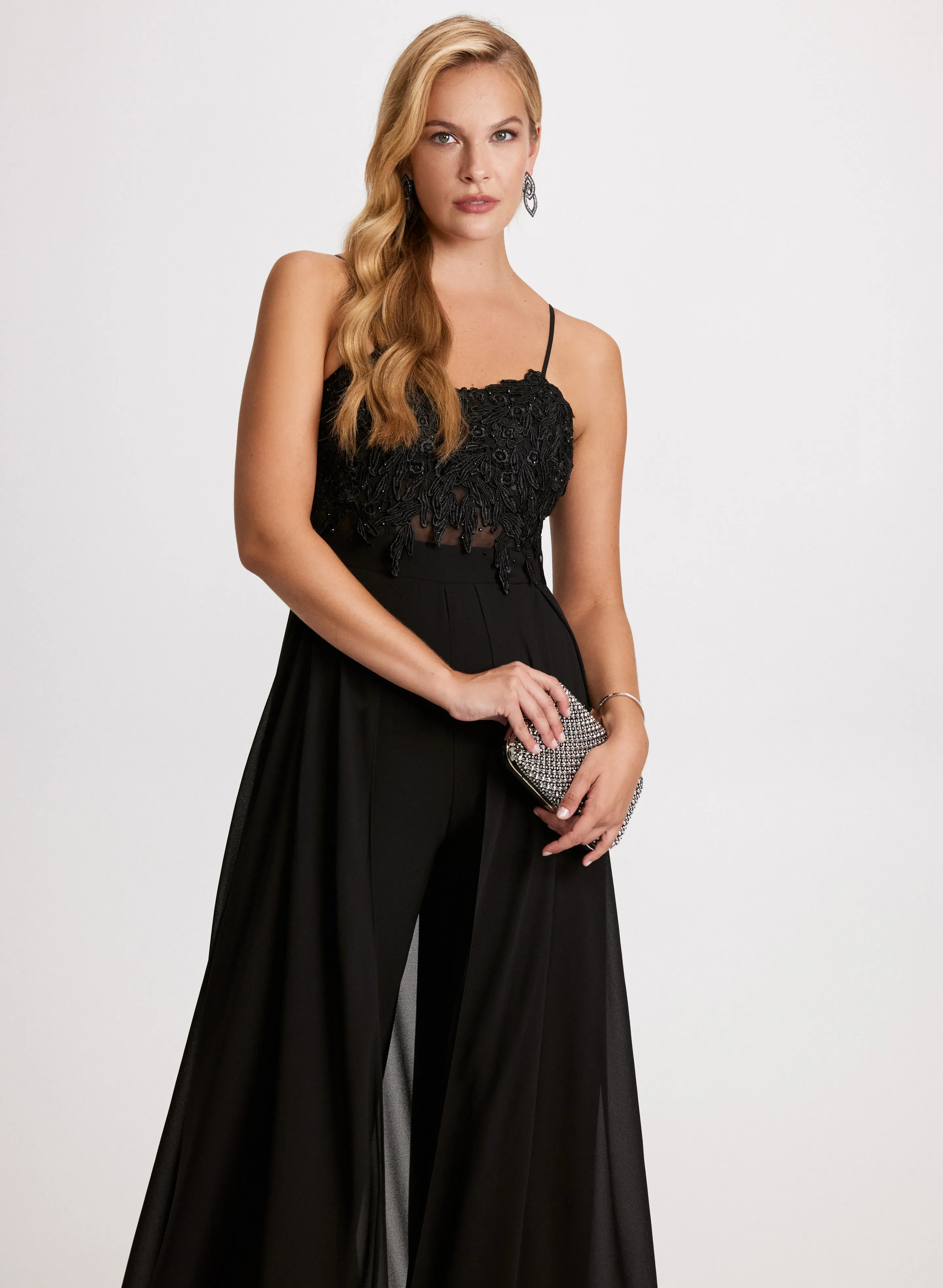 Mesh Detail Georgette Jumpsuit sold by Laura product image thumbnail 4