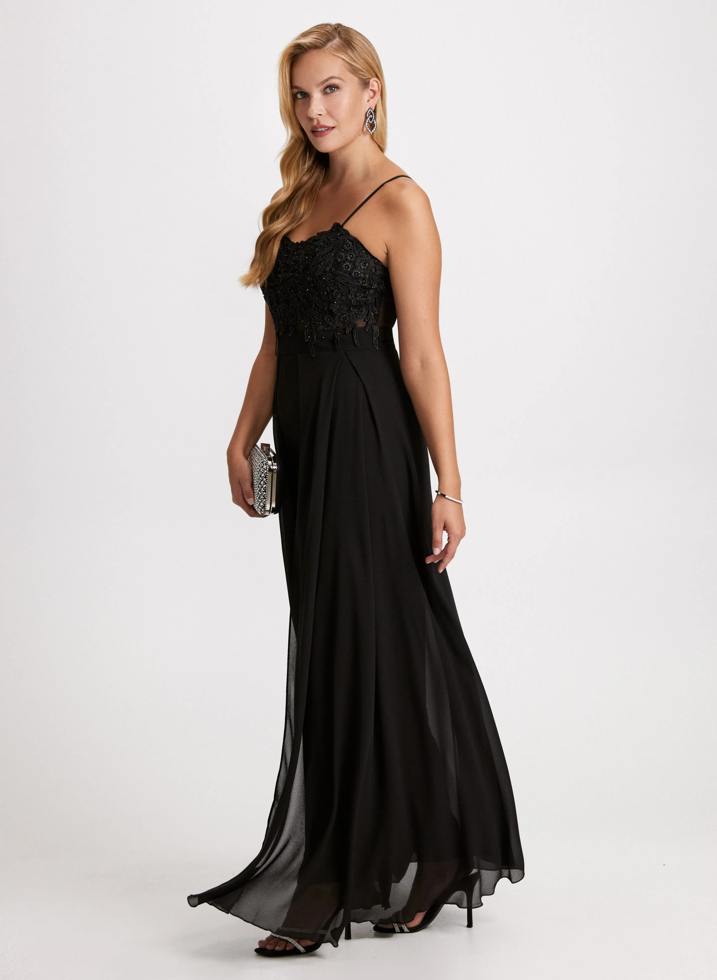 Mesh Detail Georgette Jumpsuit sold by Laura product image thumbnail 2