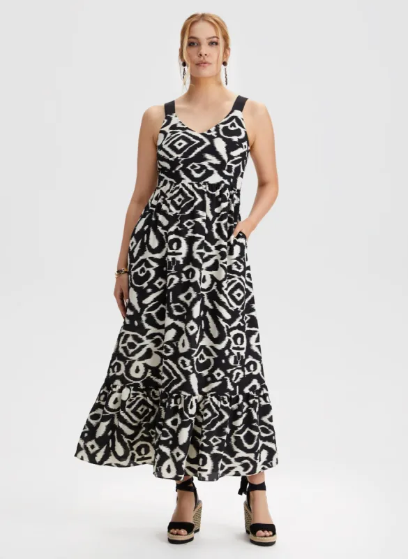 Abstract Print Maxi Dress sold by Laura