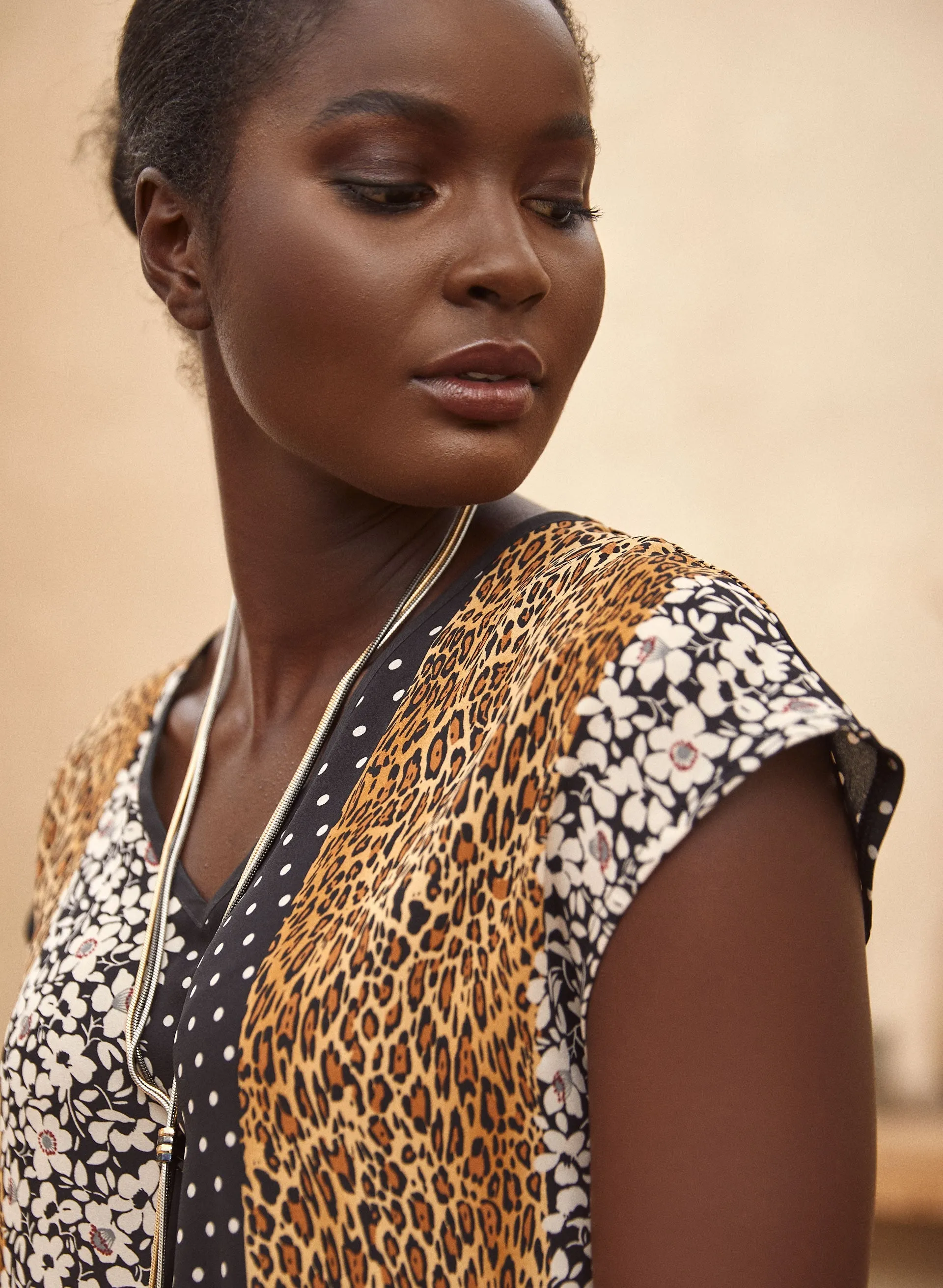 V-Neck Animal Print Top sold by Laura product image thumbnail 2