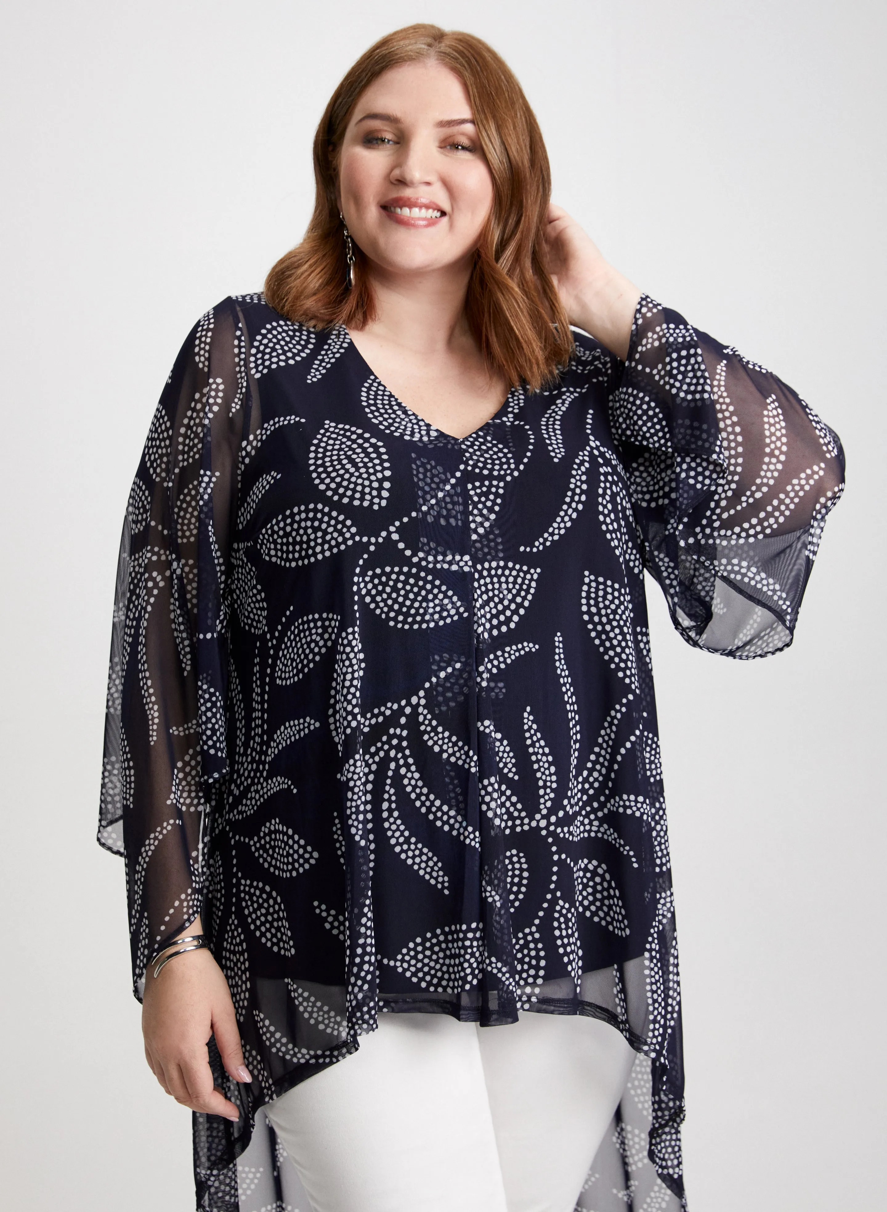Leaf Print Asymmetric Tunic sold by Laura product image thumbnail 5
