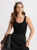 Lace-Up Ribbed Tank Top sold by Laura