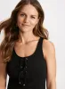 Lace-Up Ribbed Tank Top sold by Laura