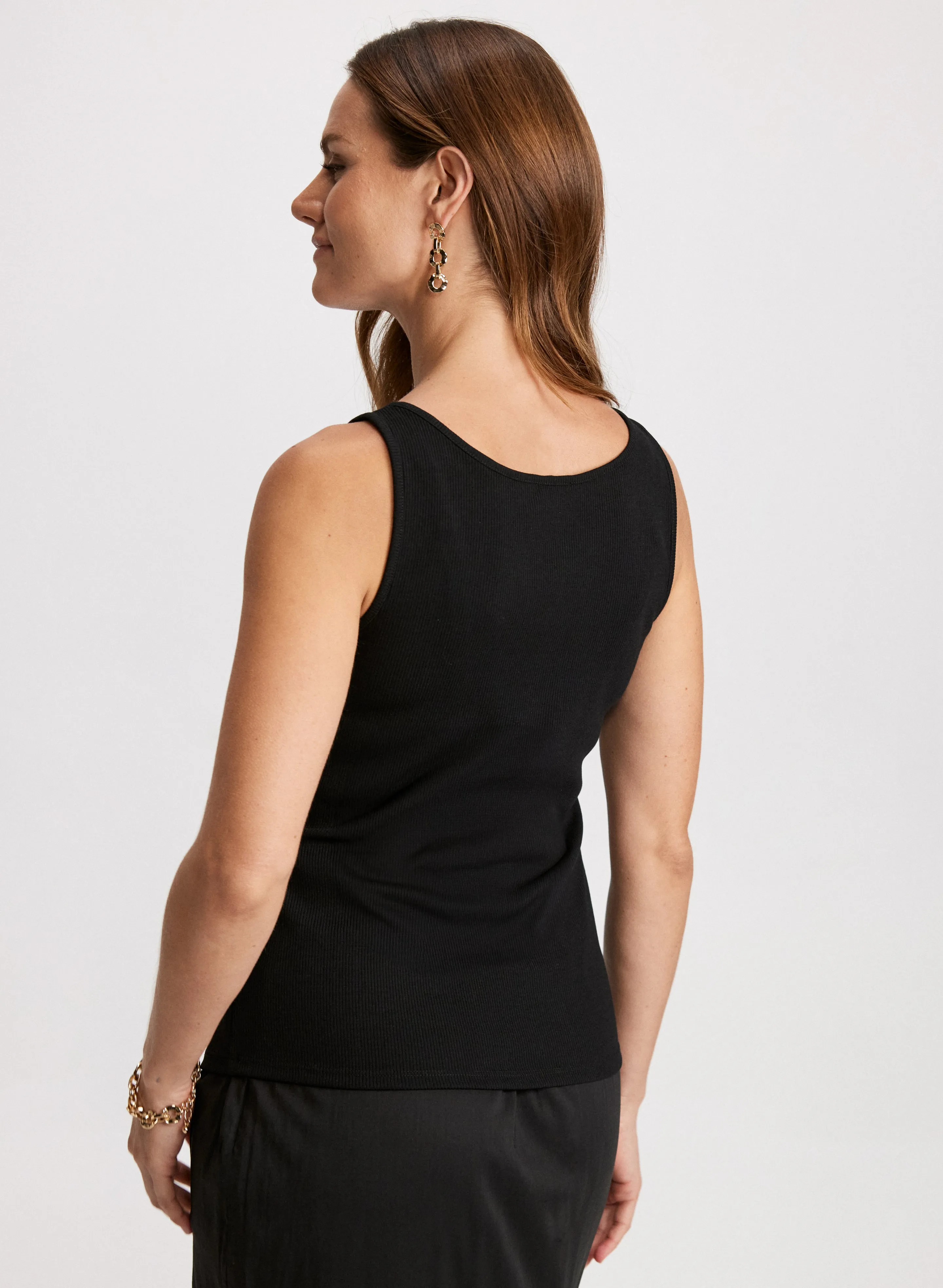 Lace-Up Ribbed Tank Top sold by Laura product image thumbnail 4