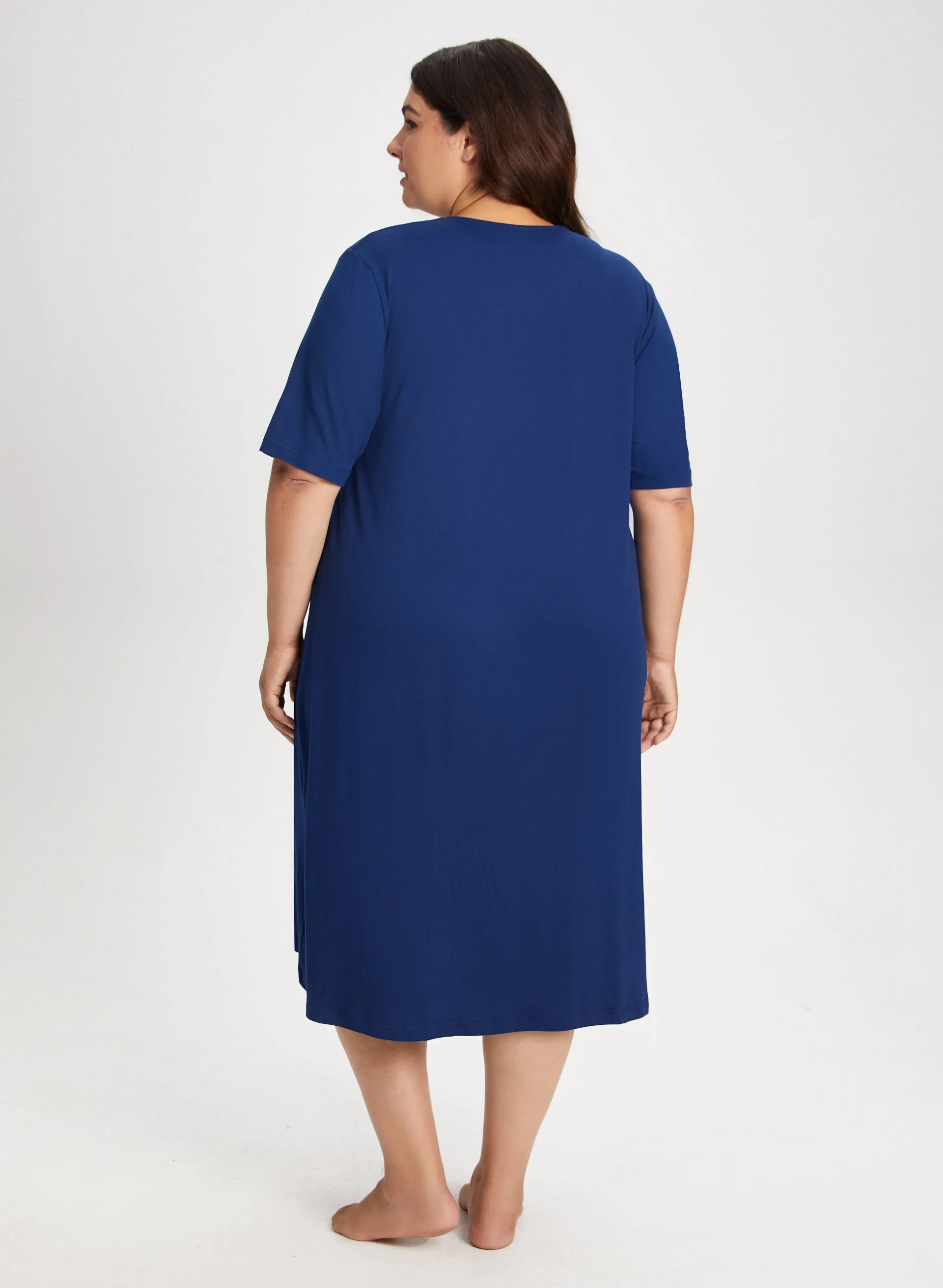 Pleat & Bow Detail Nightgown sold by Laura product image thumbnail 2