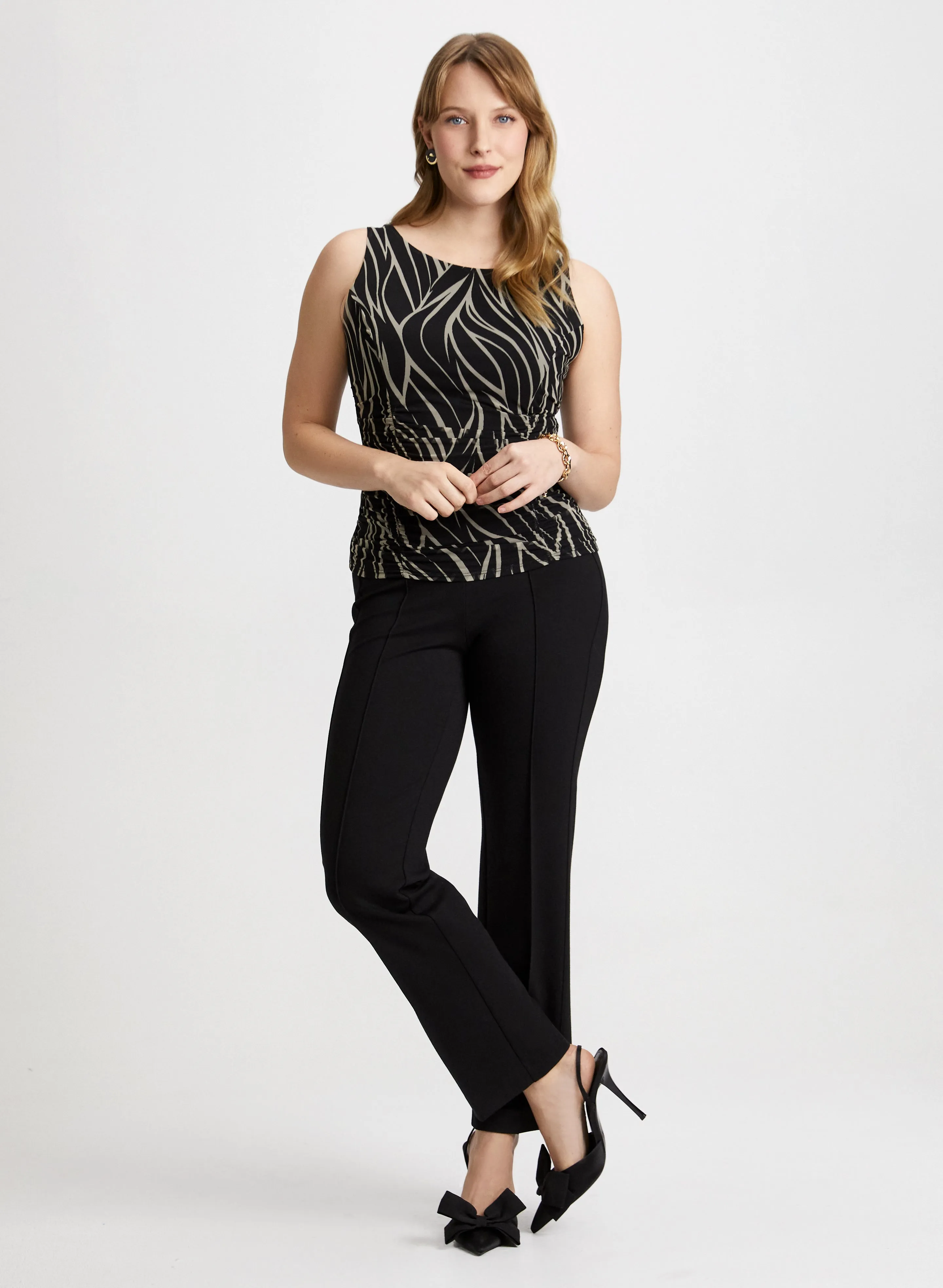 Zebra Print Top & Straight Leg Pants sold by Laura