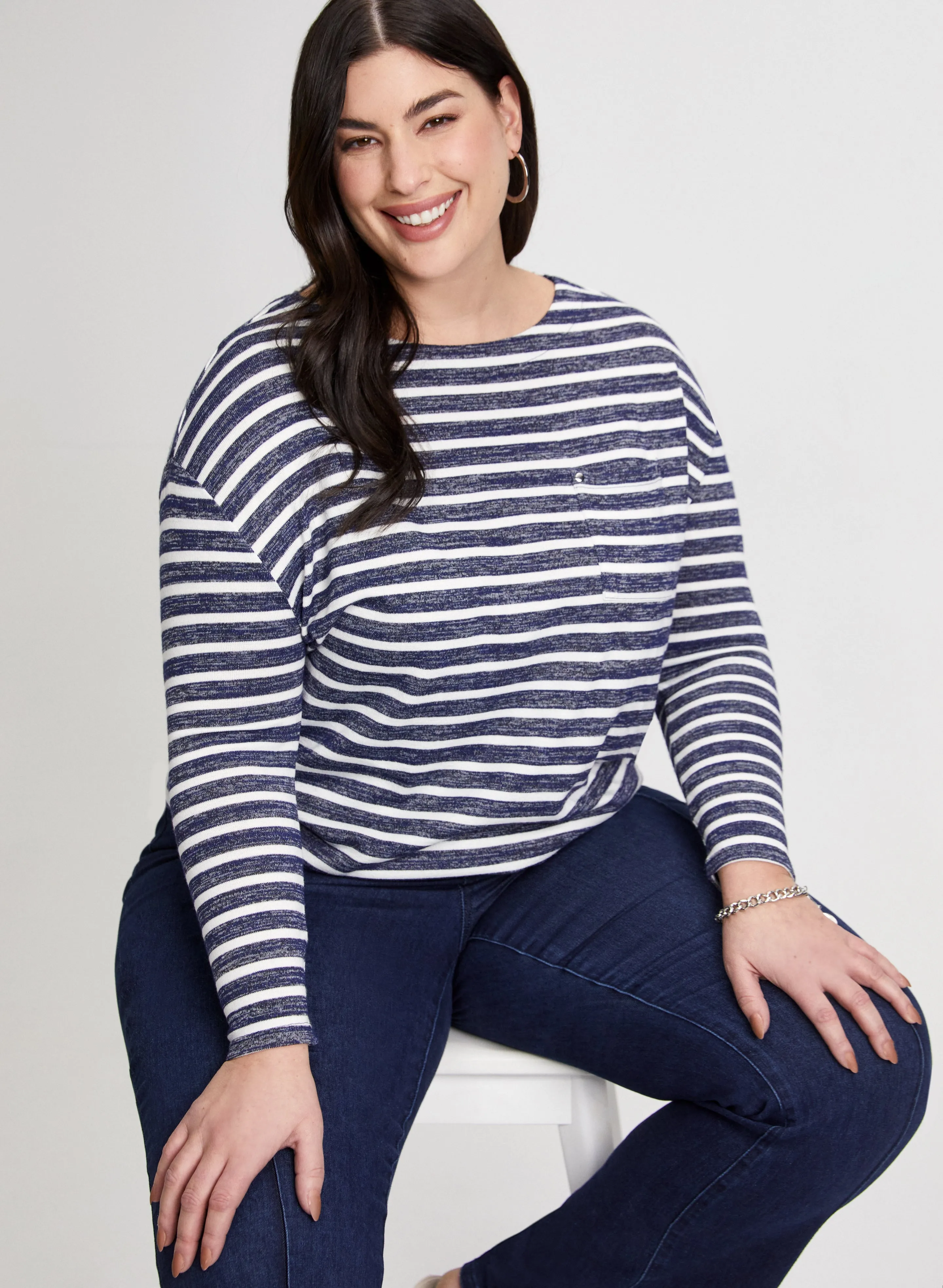 Stripe Print Top sold by Laura product image thumbnail 5