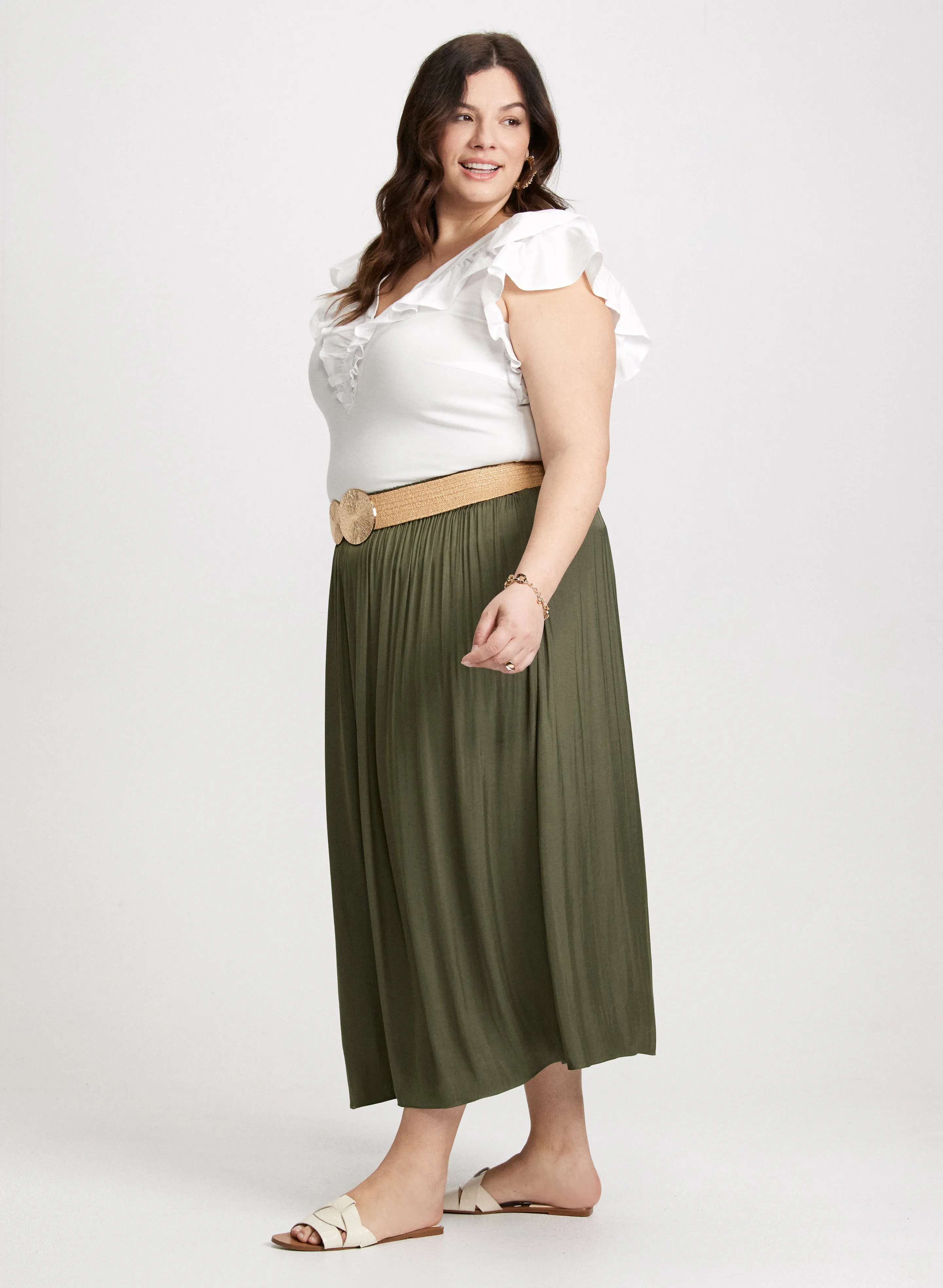 Smocked Waist Satin Maxi Skirt sold by Laura product image thumbnail 4
