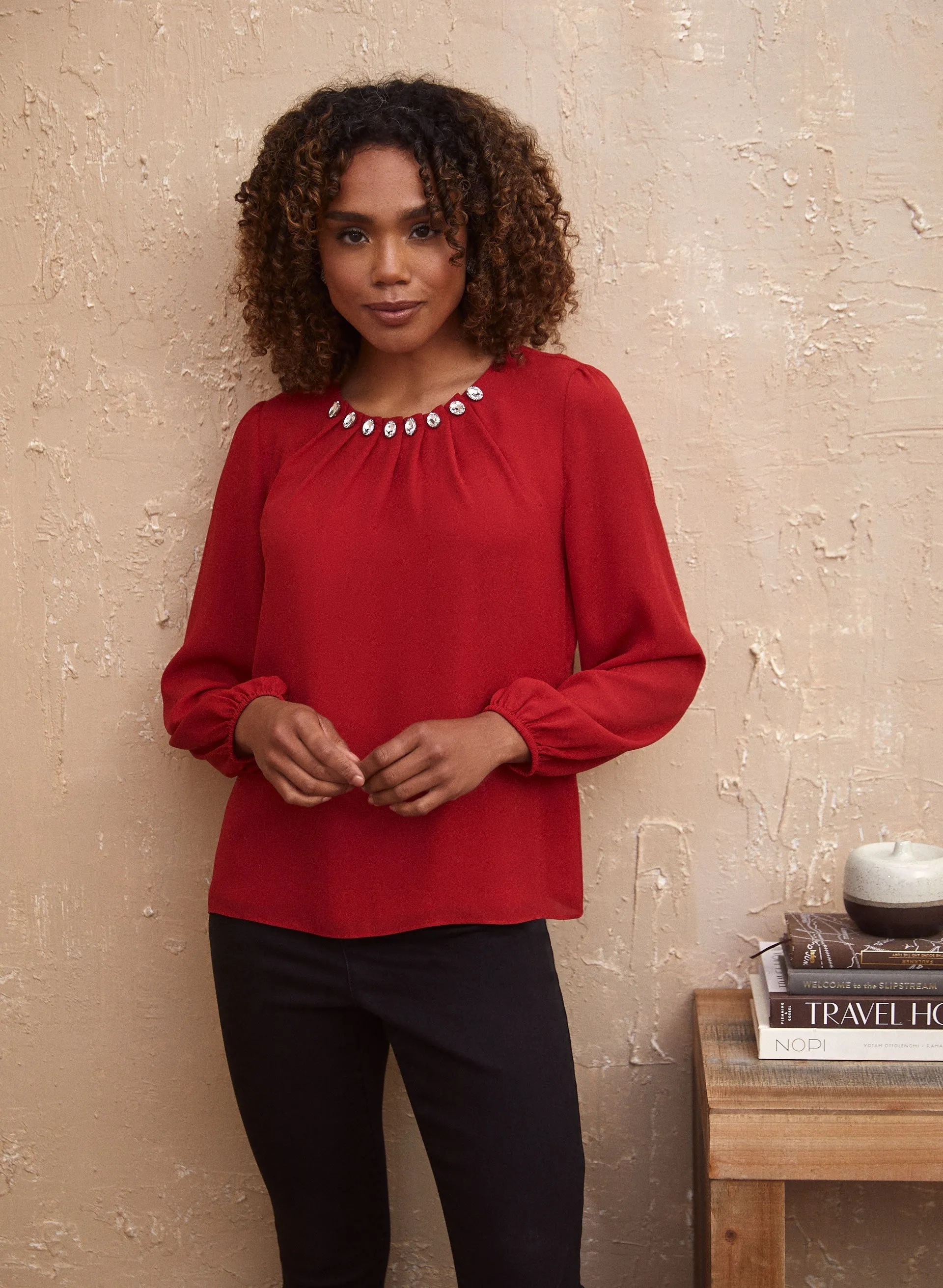 Rhinestone Detail Blouse sold by Laura