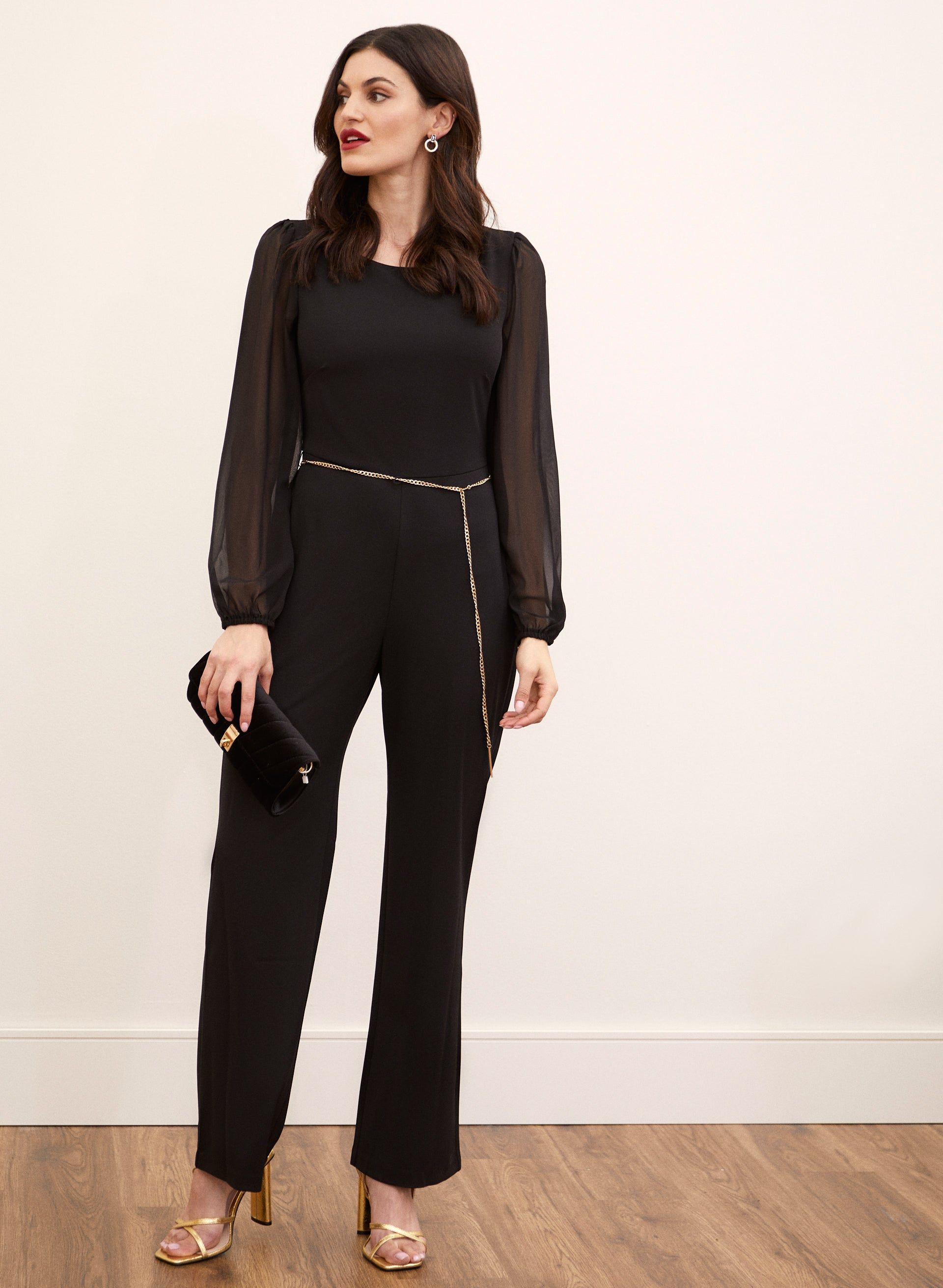 Balloon Sleeve Chain Belt Jumpsuit sold by Laura product image thumbnail 4