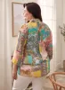 Patchwork Print Button-Up Blouse sold by Laura