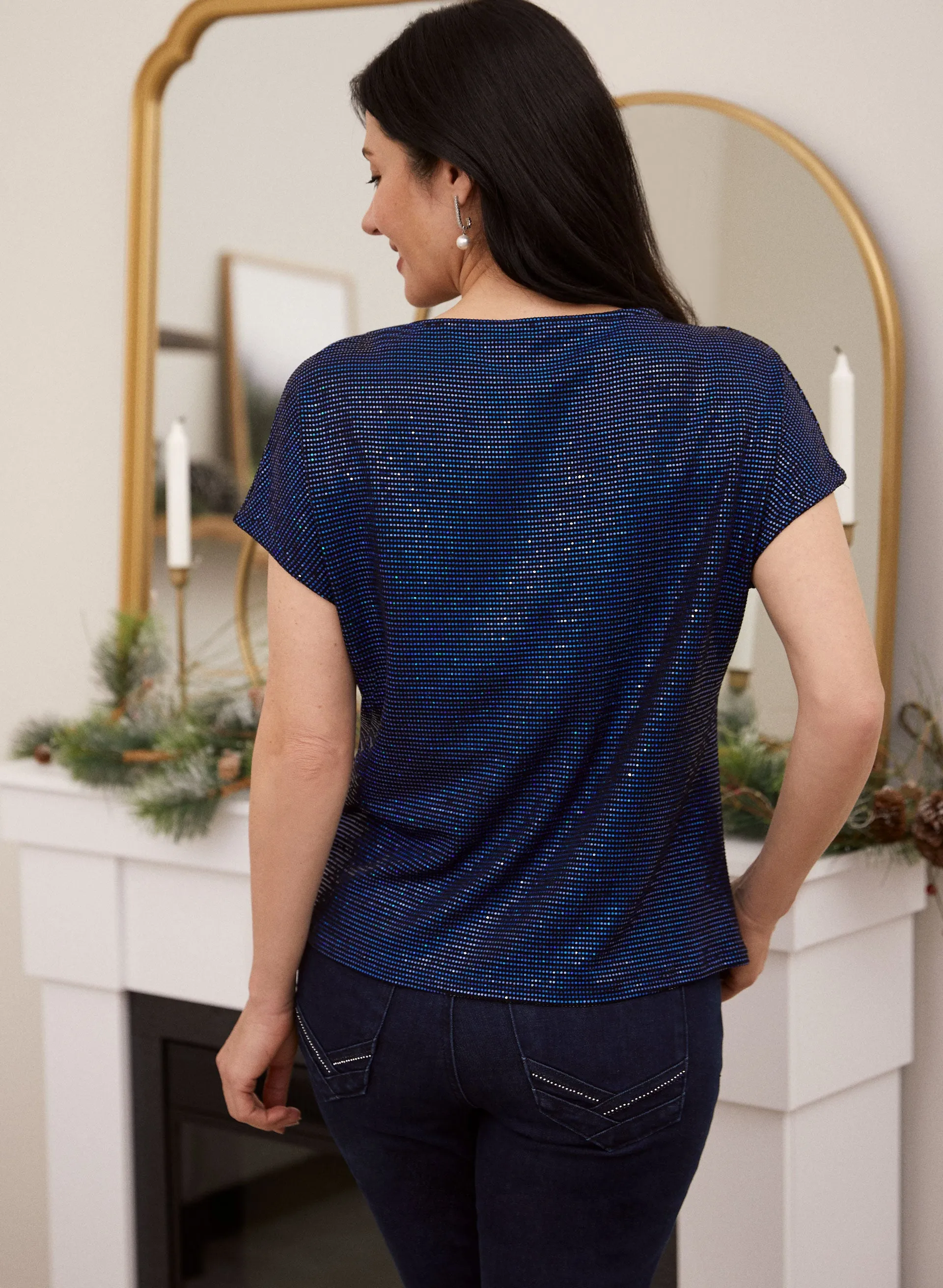 Sequin Drop Shoulder Blouse sold by Laura product image thumbnail 3