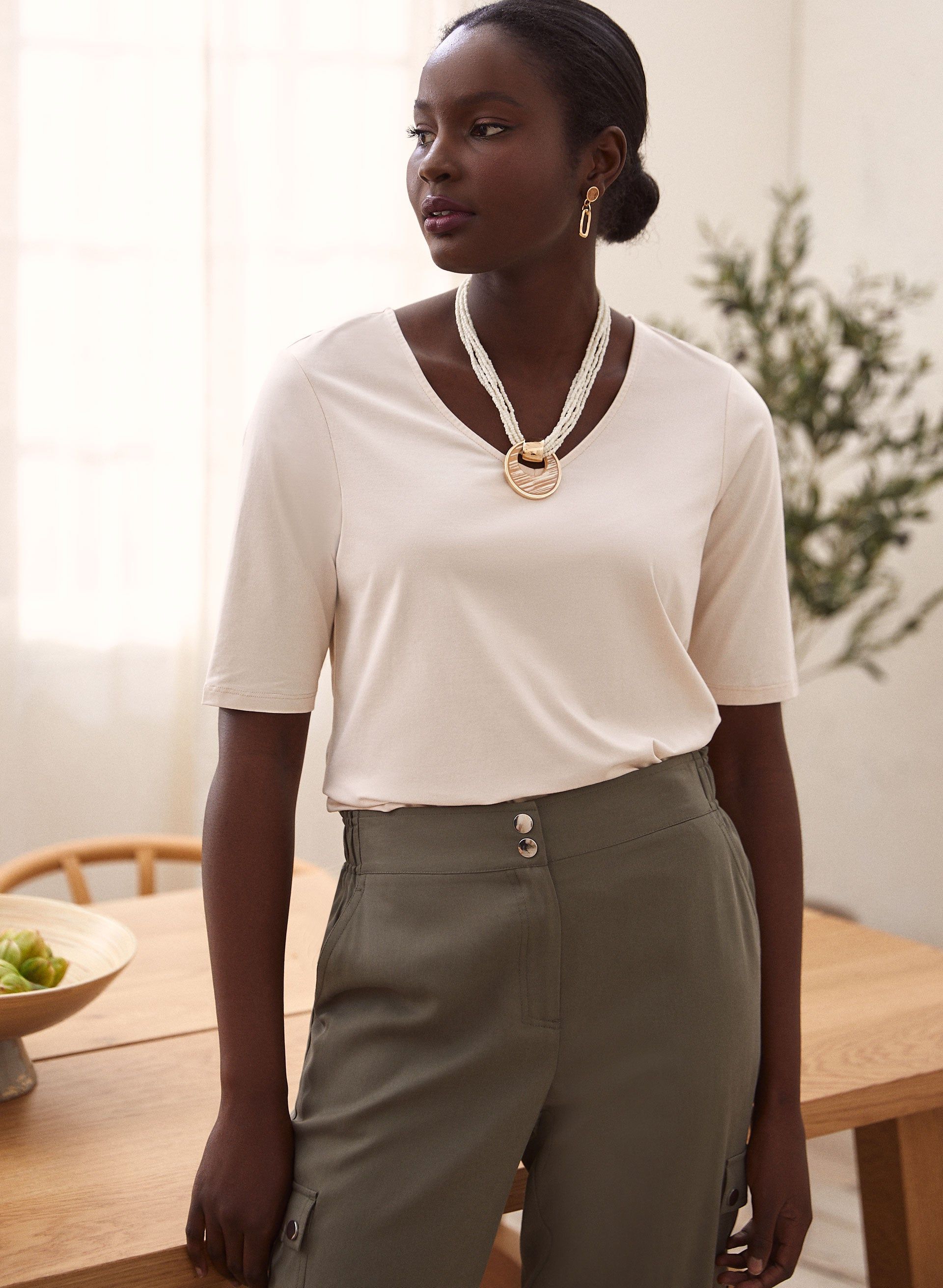 Elbow Sleeve Tee sold by Laura