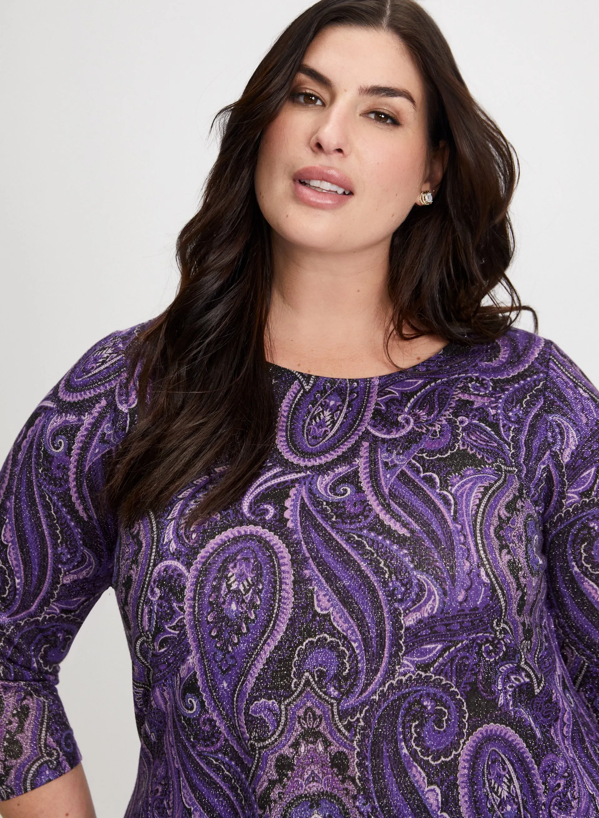 Paisley Print 3/4 Sleeve Top sold by Laura product image thumbnail 2