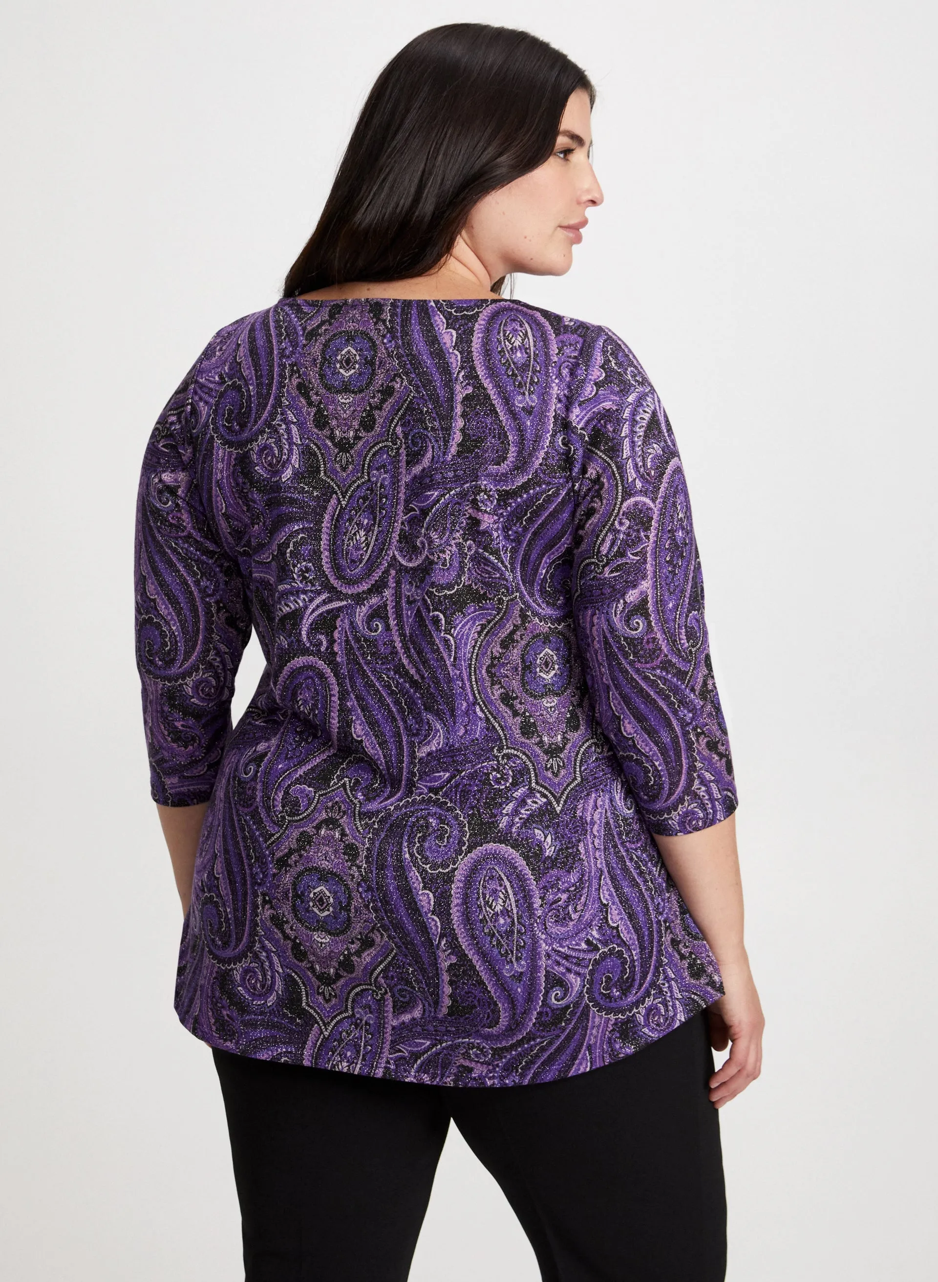 Paisley Print 3/4 Sleeve Top sold by Laura product image thumbnail 4